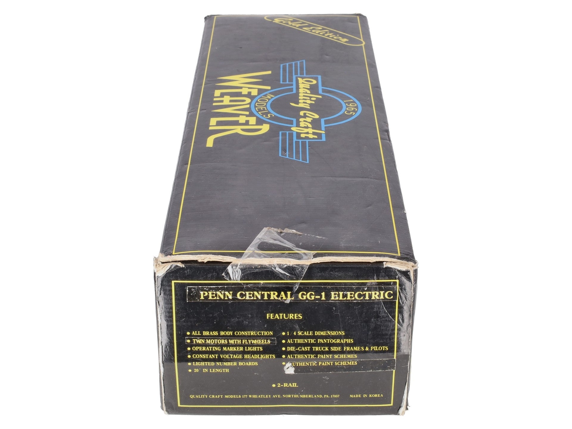 Weaver 4901 O Brass Penn Central GG-1 Electric Locomotive #4901 [2-Rail] EX/Box