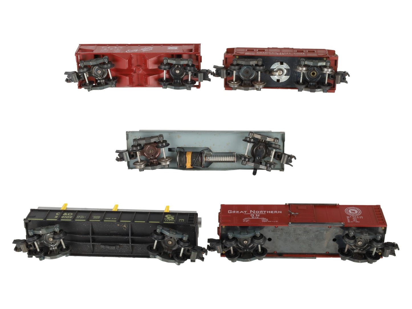 American Flyer Vintage S Freight Cars: 930, 921, 24109, 915, 913 [5] VG
