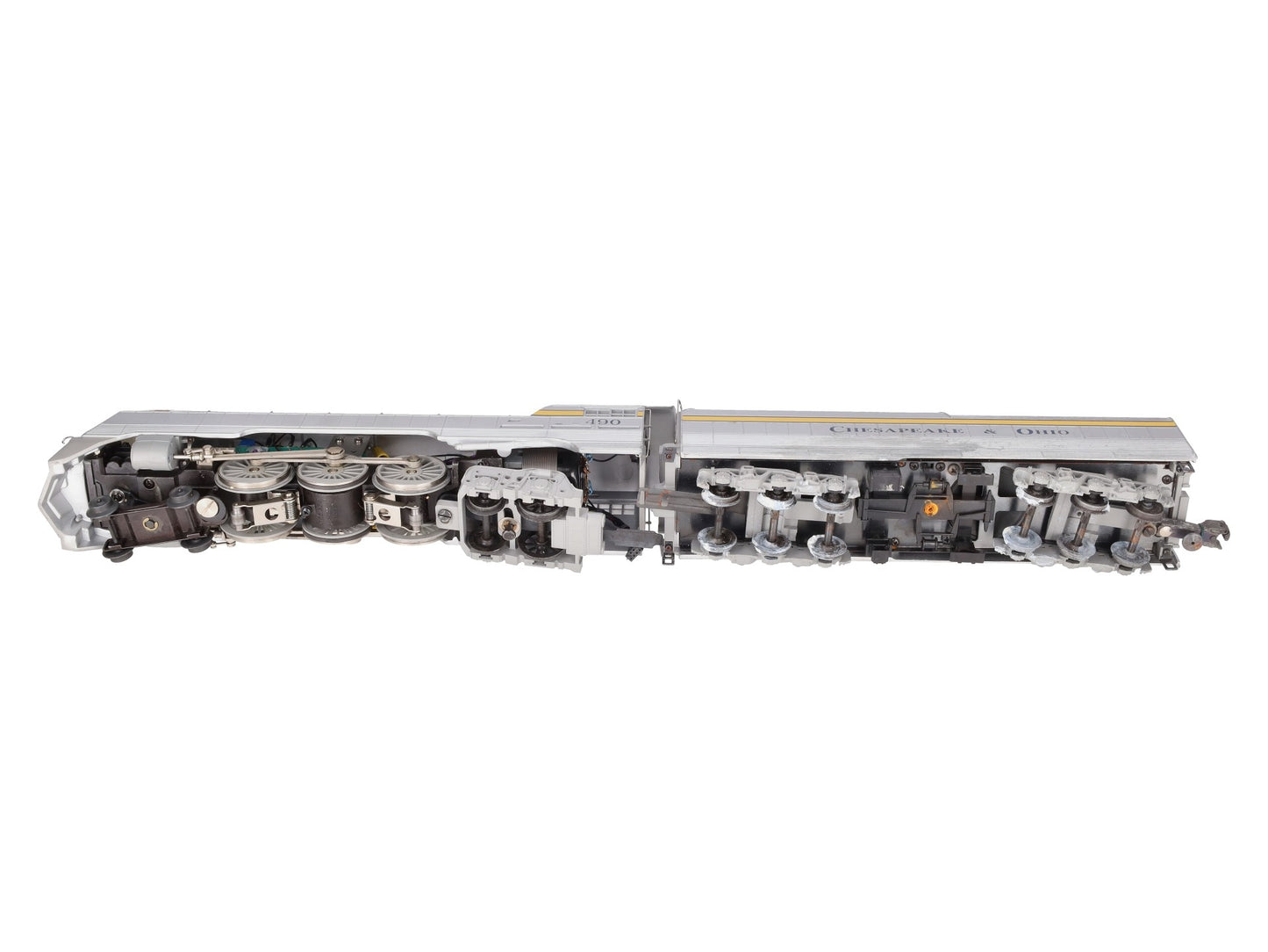 Lionel 6-18043 O Chesapeake & Ohio Streamlined Hudson & Tender #490 with RSII VG