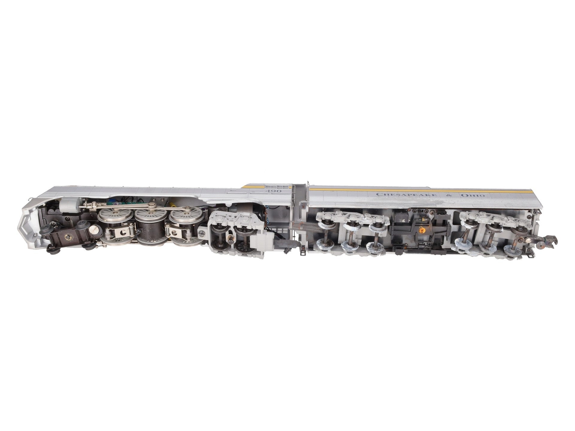 Lionel 6-18043 O Chesapeake & Ohio Streamlined Hudson & Tender #490 with RSII VG