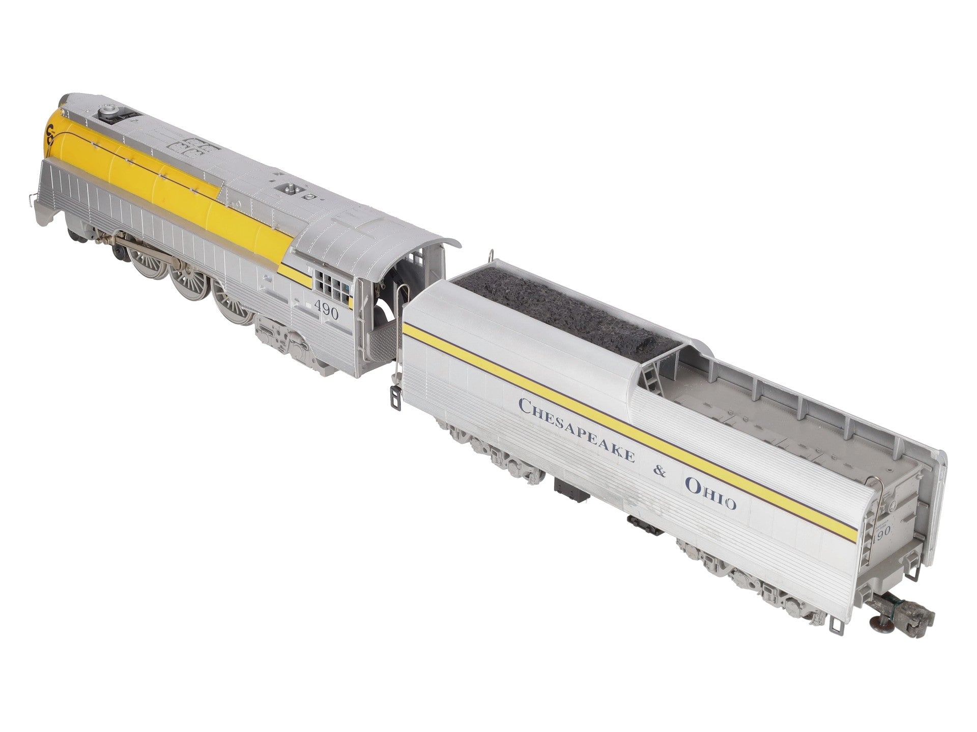 Lionel 6-18043 O Chesapeake & Ohio Streamlined Hudson & Tender #490 with RSII VG