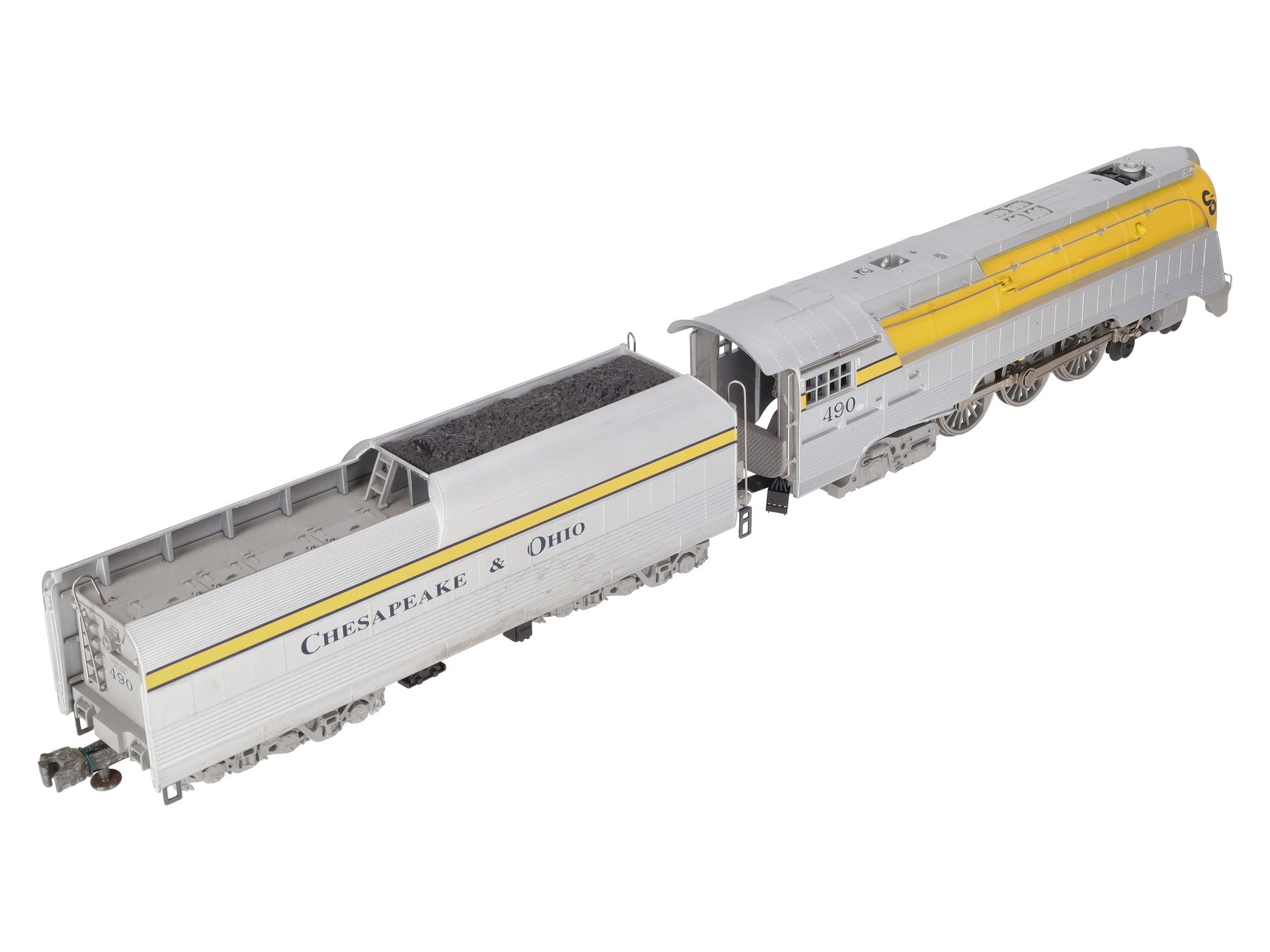 Lionel 6-18043 O Chesapeake & Ohio Streamlined Hudson & Tender #490 with RSII VG