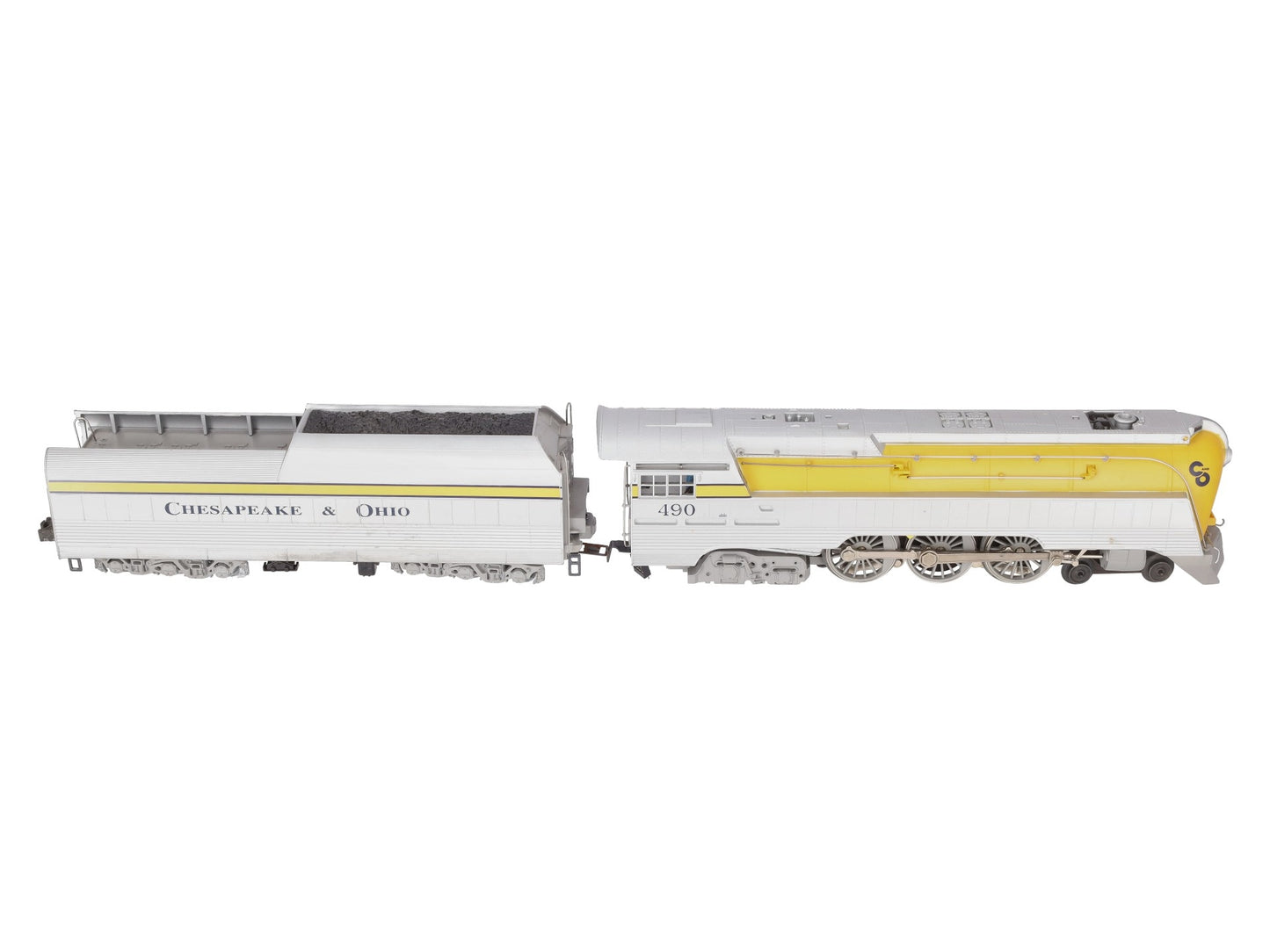 Lionel 6-18043 O Chesapeake & Ohio Streamlined Hudson & Tender #490 with RSII VG