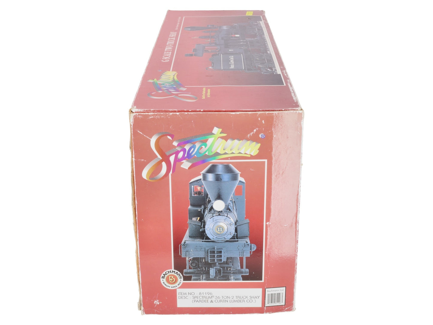 Bachmann 81196 G Pardee & Curtin Lumber Co. 2-Truck Shay Steam Locomotive #11 EX/Box