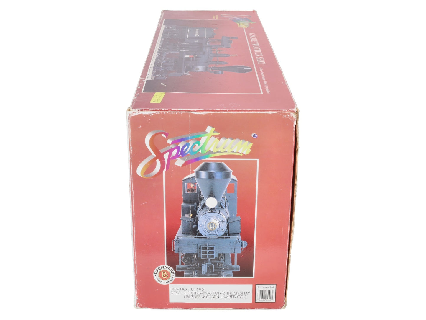 Bachmann 81196 G Pardee & Curtin Lumber Co. 2-Truck Shay Steam Locomotive #11 EX/Box
