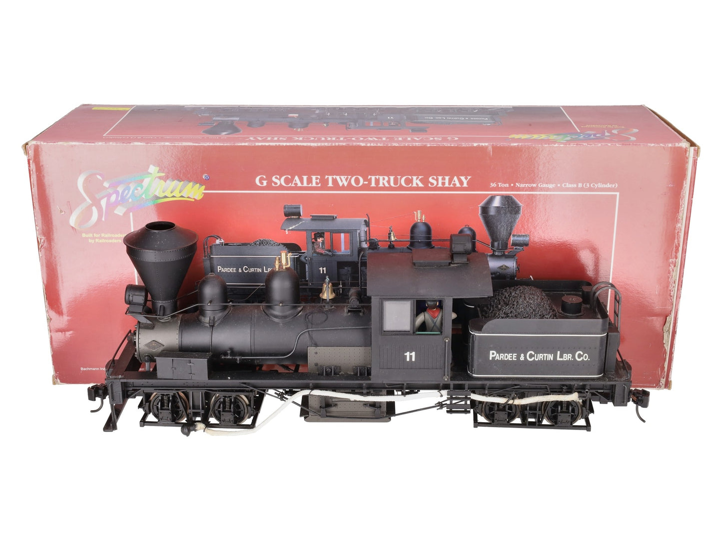 Bachmann 81196 G Pardee & Curtin Lumber Co. 2-Truck Shay Steam Locomotive #11 EX/Box