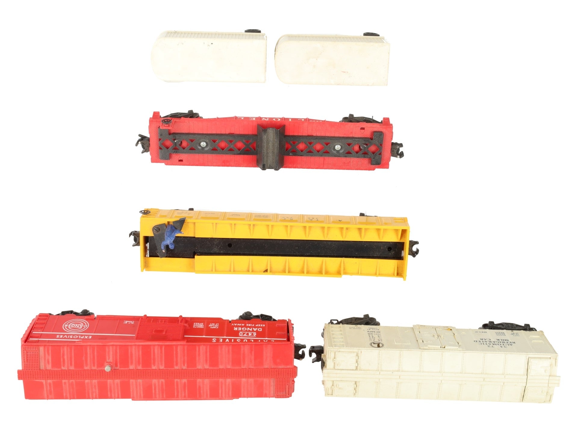 Lionel Vintage O Postwar Freight Cars: 3472, 6470, 3562-50, 6430 [4] VG