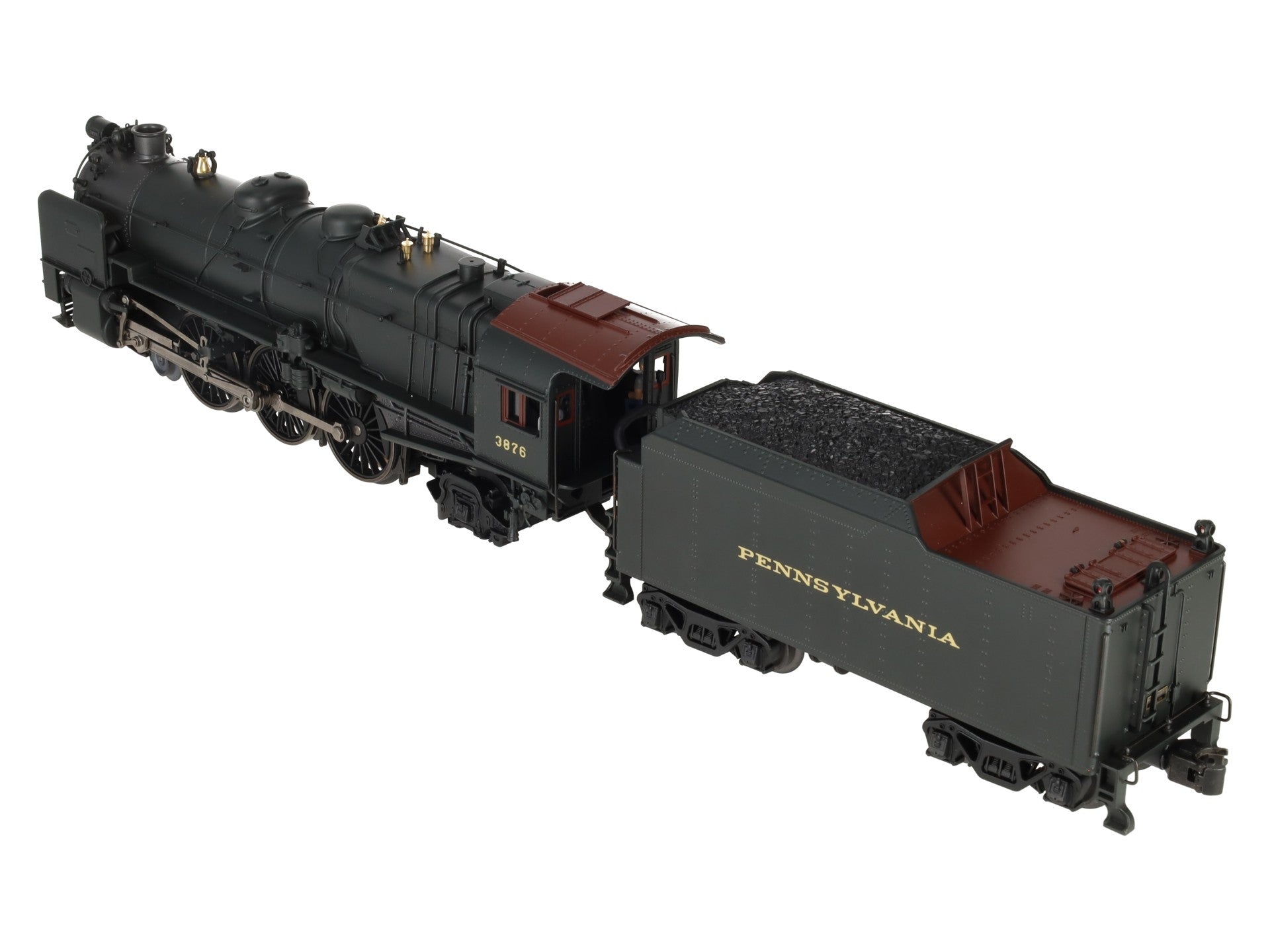 K-Line K3380-3876CC O Gauge PRR K4s Steam Locomotive & Tender #3876 w/TMCC EX/Box