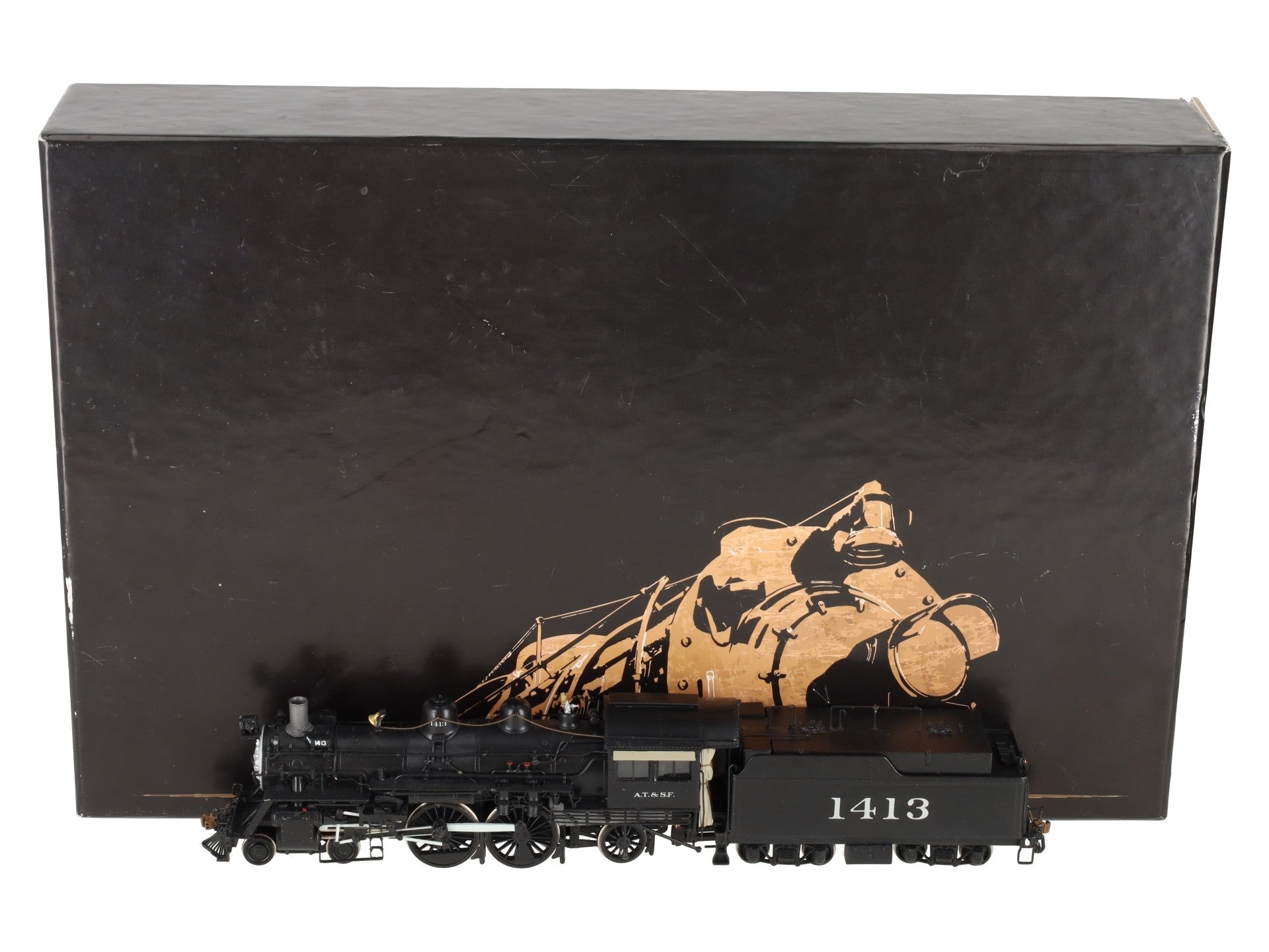 Key Imports 1450 HO BRASS ATSF 4-4-2 Steam Locomotive -Painted EX