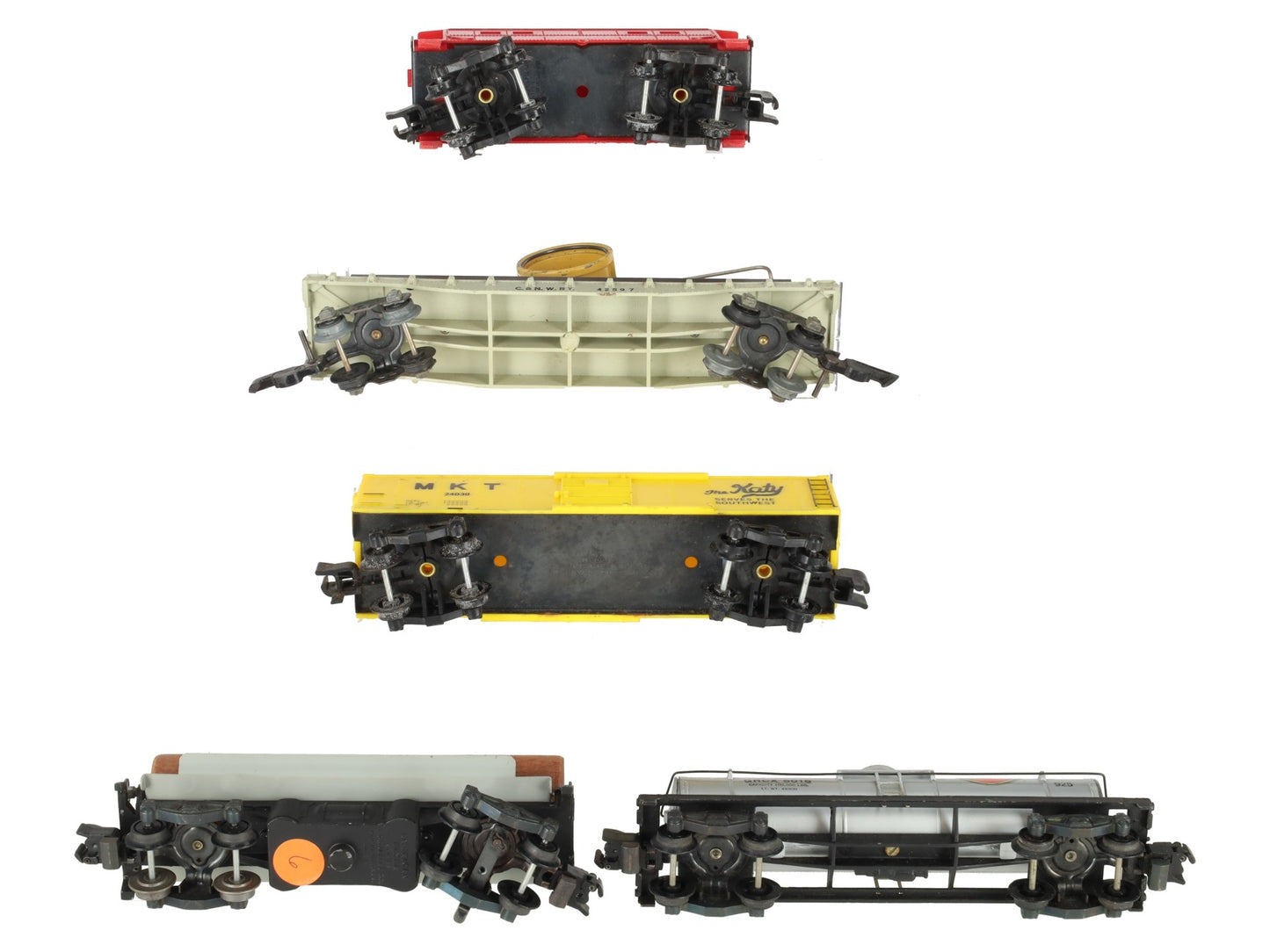 American Flyer Vintage S Freight Cars # 24030, 925, 42597, 914 & 24636 [5] VG