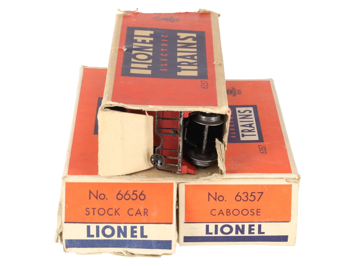 Lionel Vintage O Postwar Freight Cars # 6357, X6454, 6656 & 6257 [4]