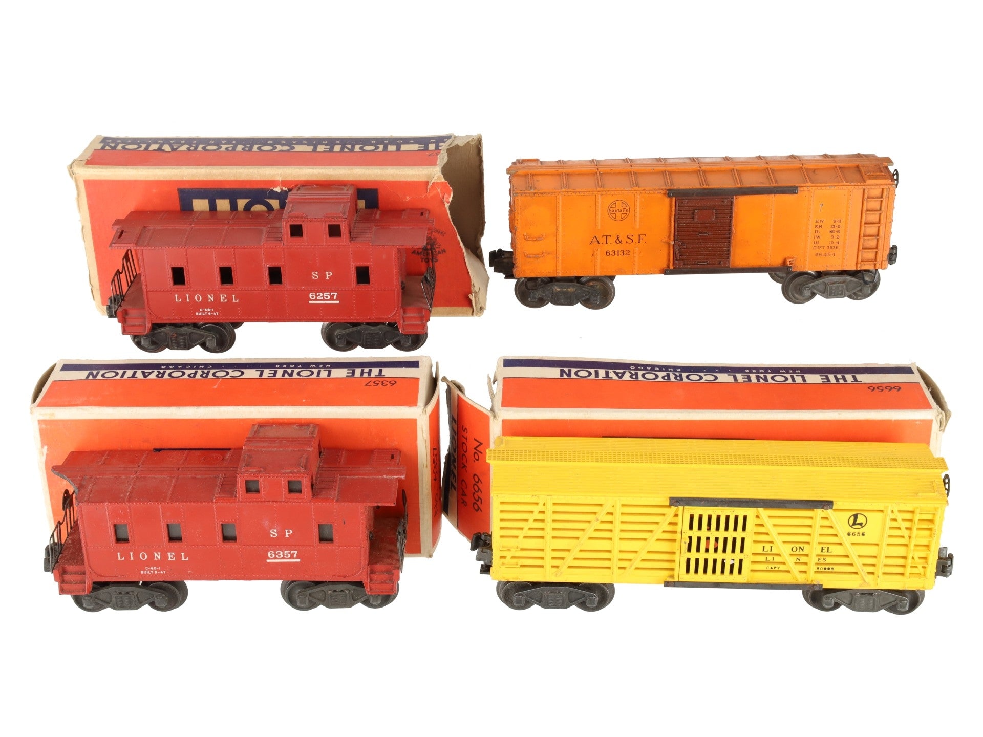 Lionel Vintage O Postwar Freight Cars # 6357, X6454, 6656 & 6257 [4]