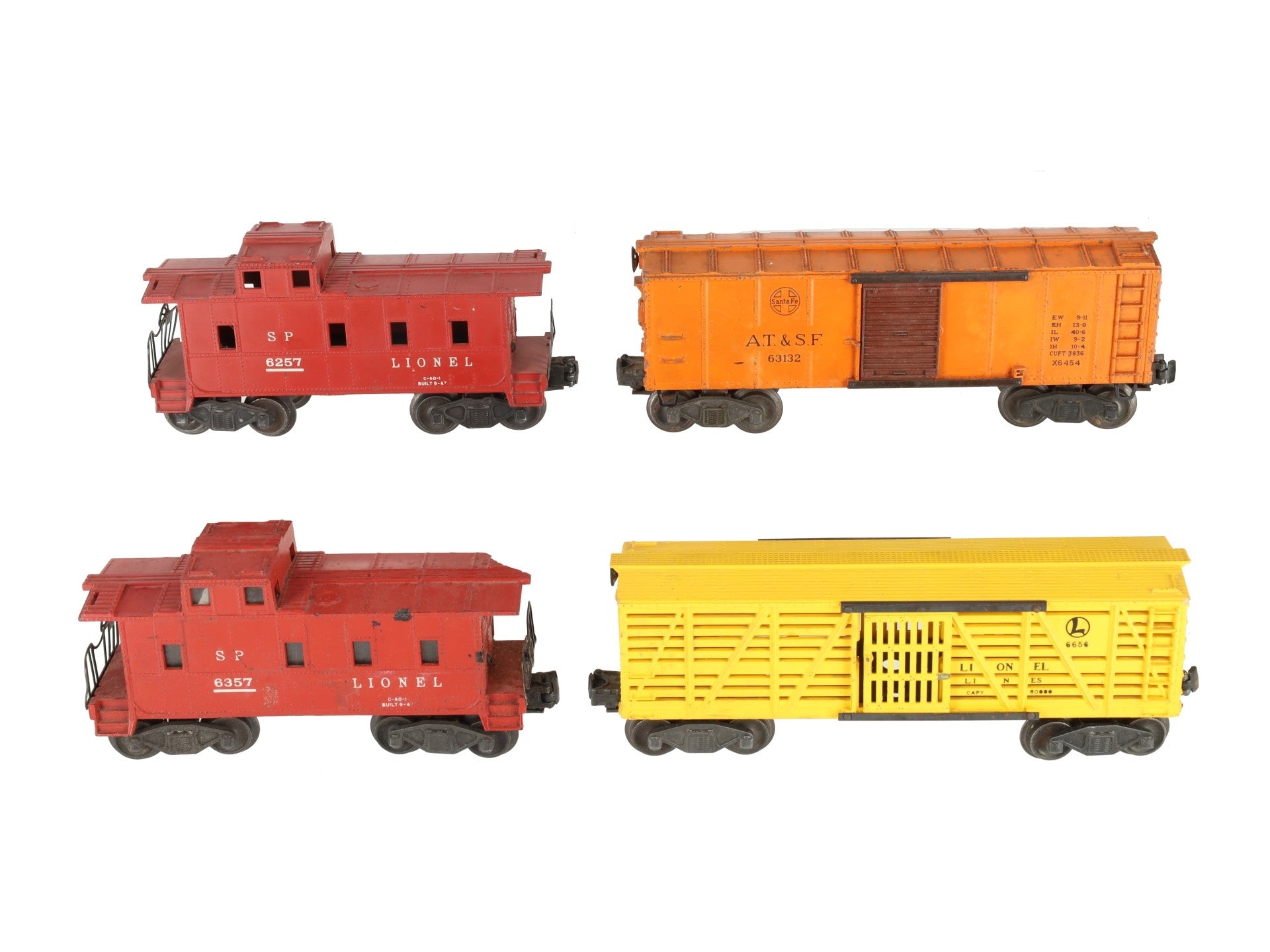 Lionel Vintage O Postwar Freight Cars # 6357, X6454, 6656 & 6257 [4]