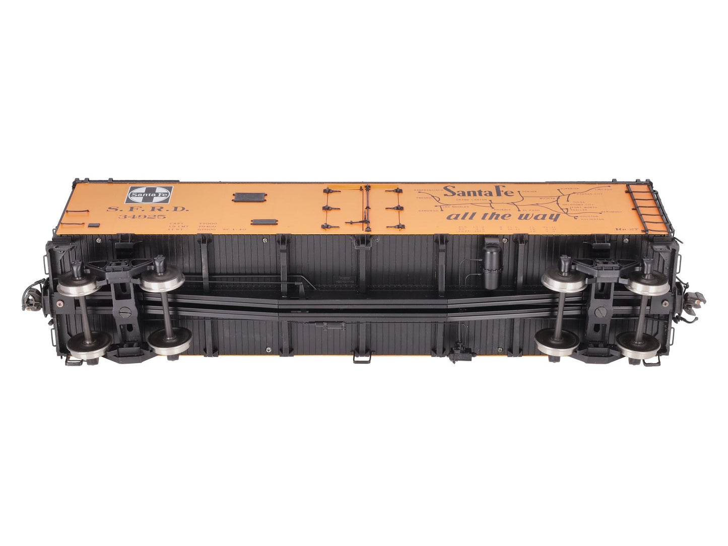 Samhongsa RR-27/33 G Scale Santa Fe "The Chief" Reefer Car #34925 EX/Box