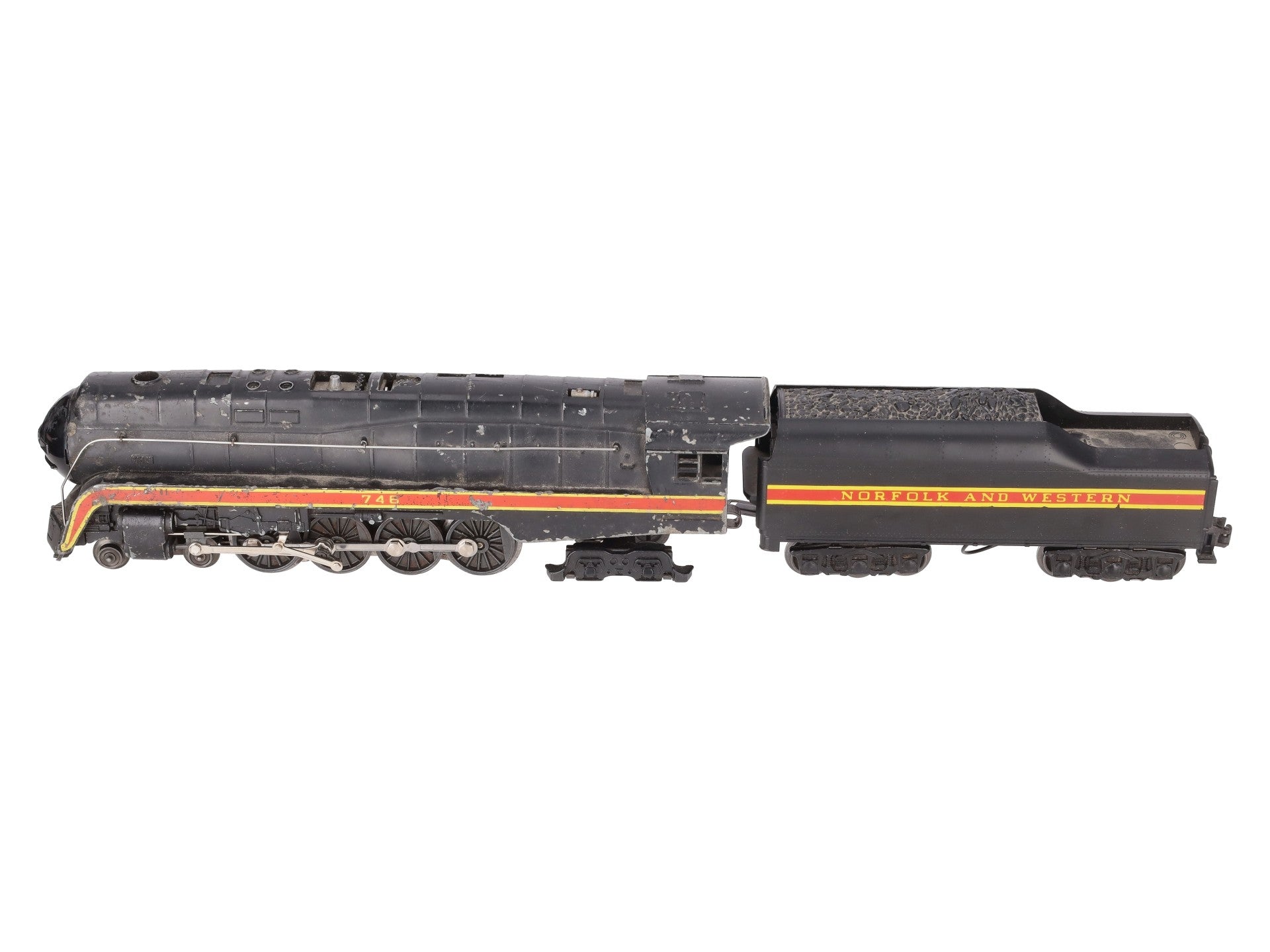 Lionel 746 Vintage O N&W J Class 4-8-4 Steam Locomotive w/Repro. Tender VG