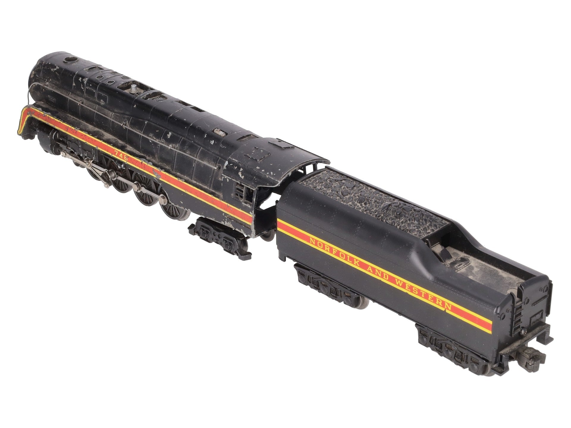 Lionel 746 Vintage O N&W J Class 4-8-4 Steam Locomotive w/Repro. Tender VG