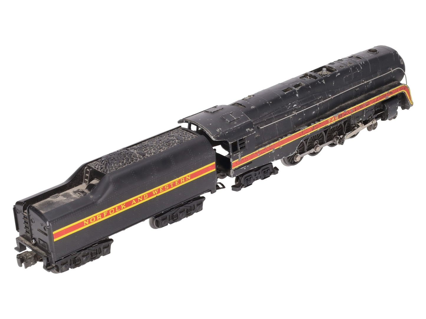 Lionel 746 Vintage O N&W J Class 4-8-4 Steam Locomotive w/Repro. Tender VG