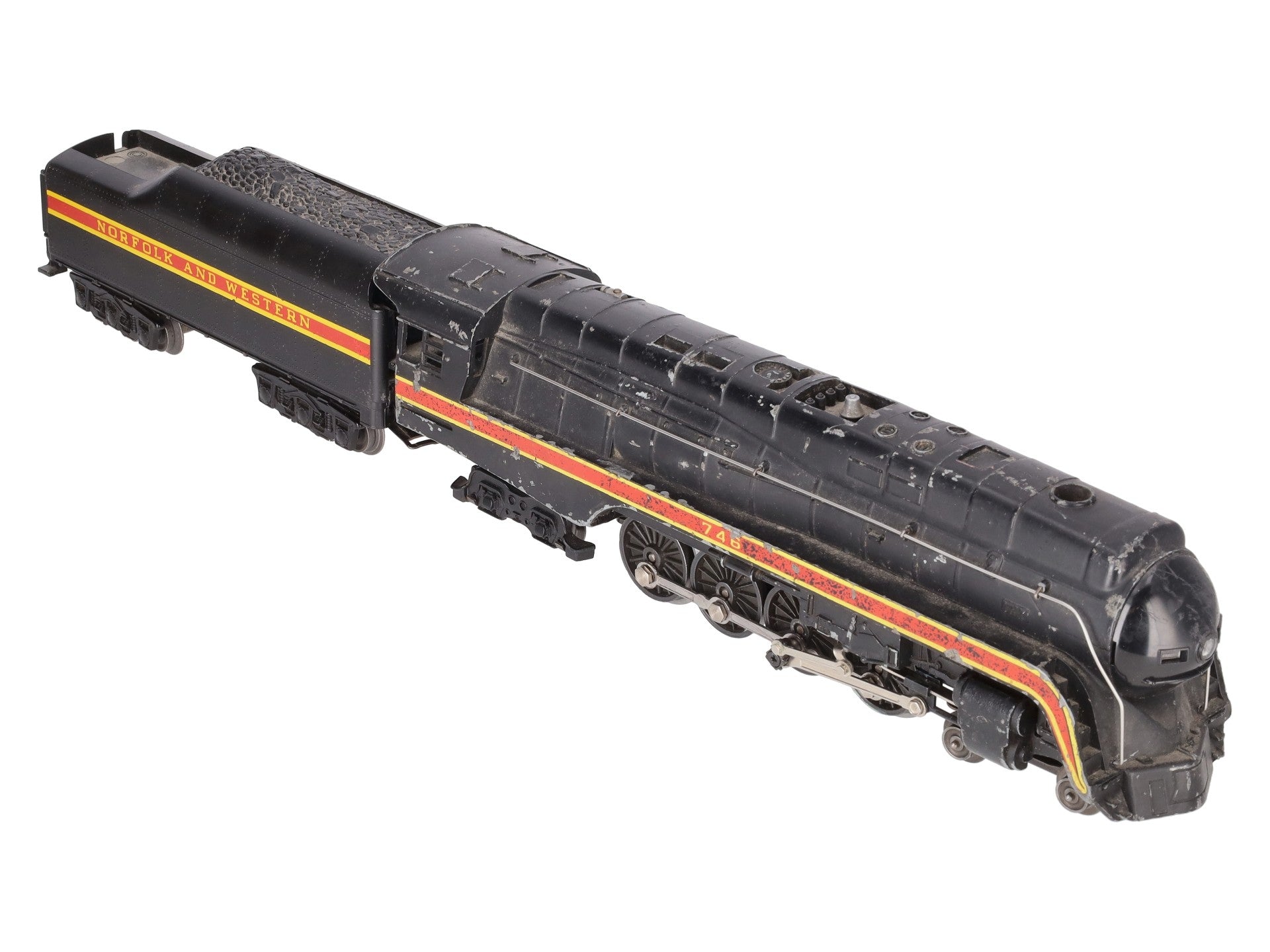 Lionel 746 Vintage O N&W J Class 4-8-4 Steam Locomotive w/Repro. Tender VG