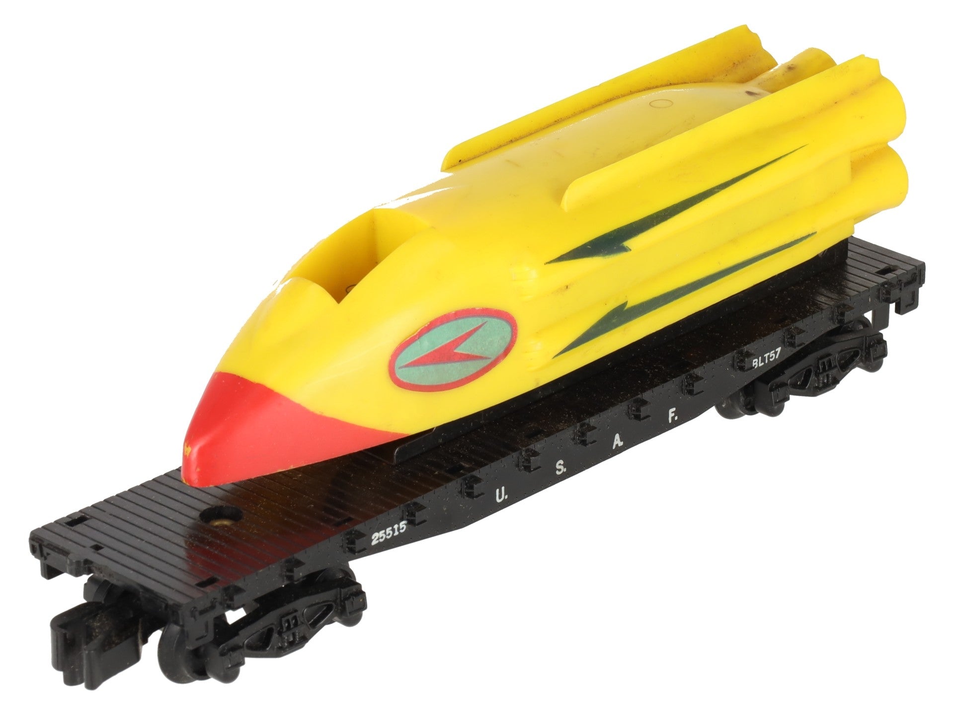 American Flyer 25515 Vintage S U.S.A.F. Flatcar with Motorized Rocket Sled VG