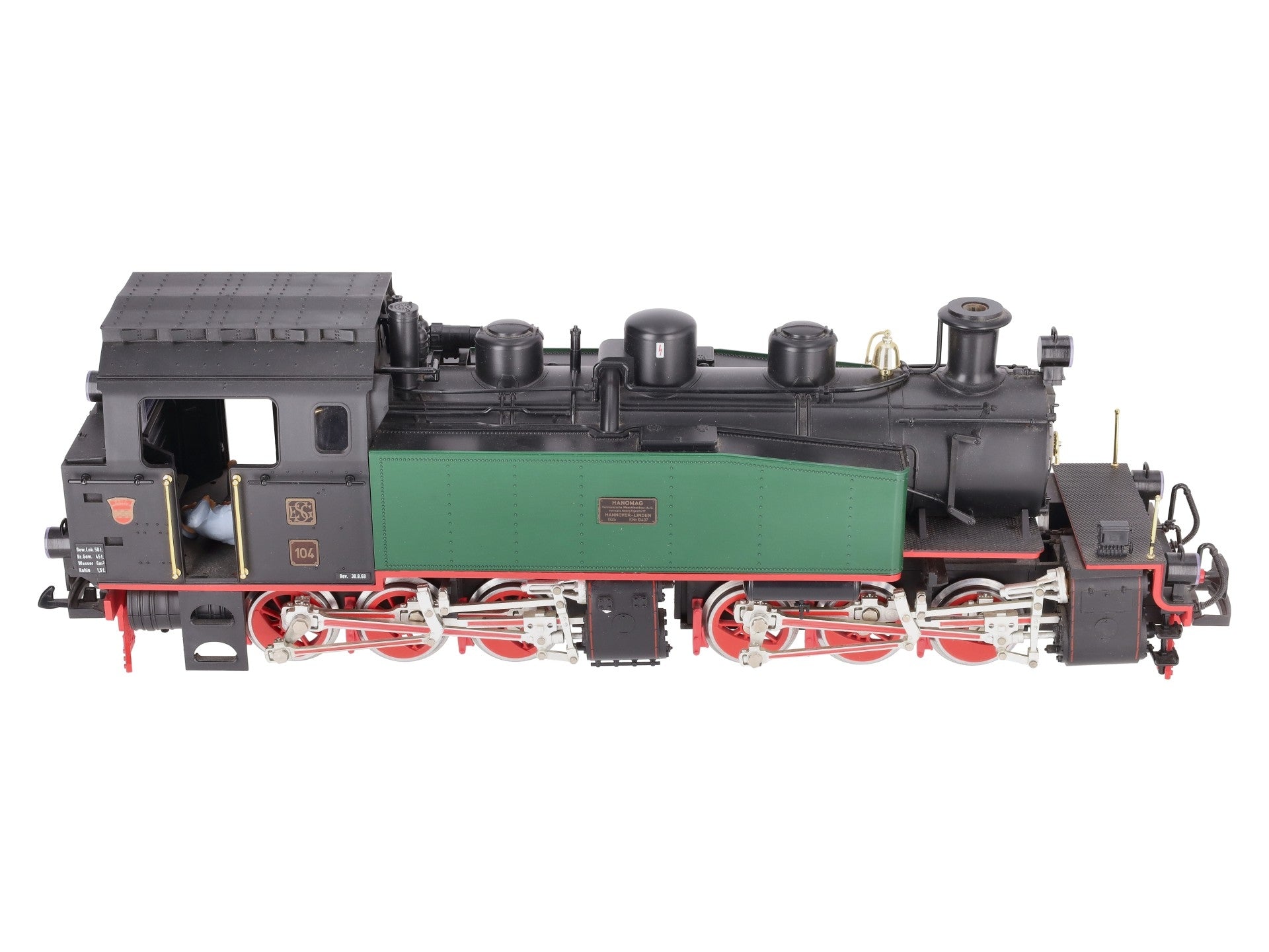 LGB 2085D G Gauge DB/ESG 0-6-6-0 Mallet Steam Locomotive #104 EX/Box