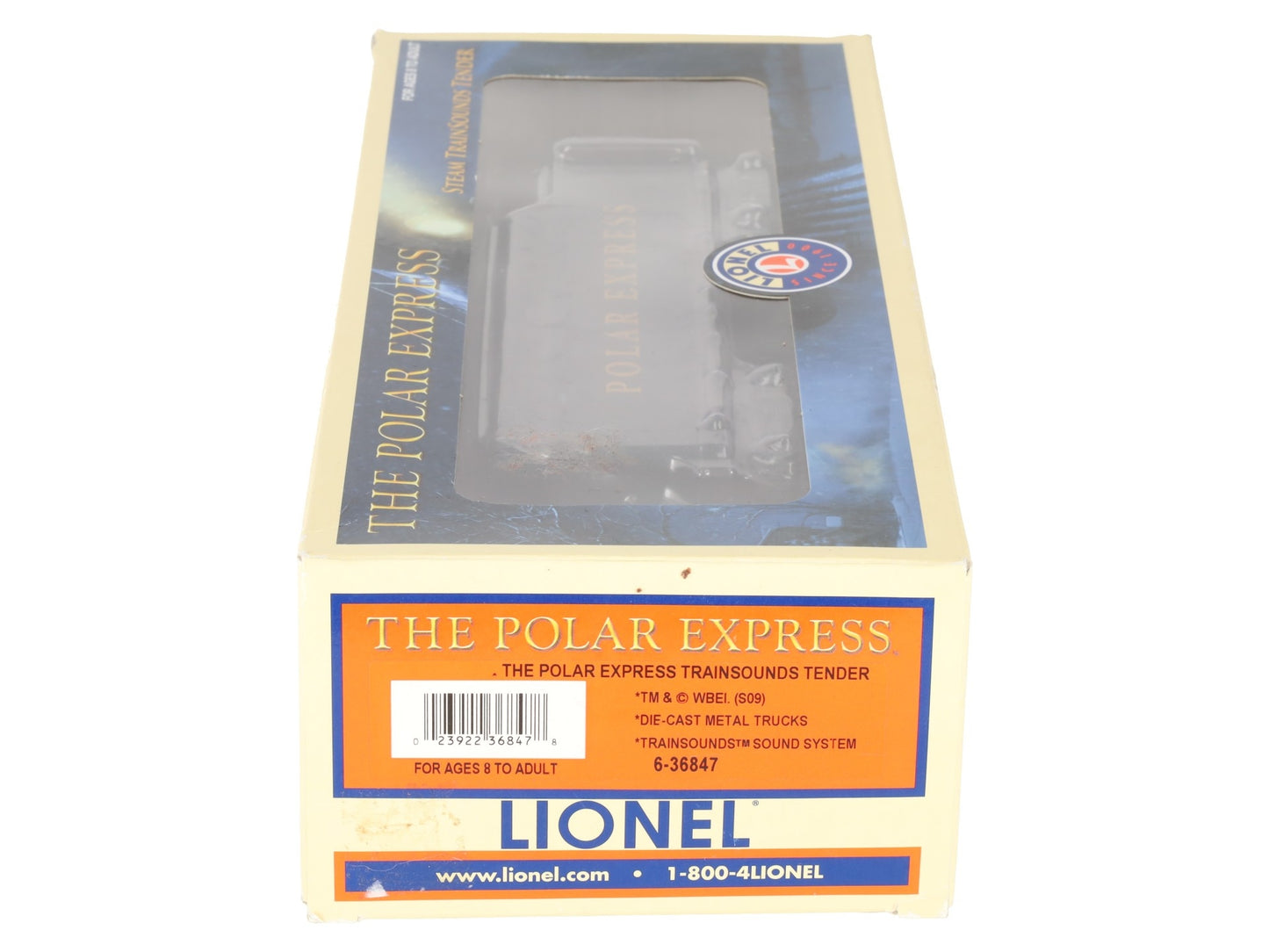 Lionel 6-36847 O Gauge Polar Express Tender w/ Whistle EX/Box