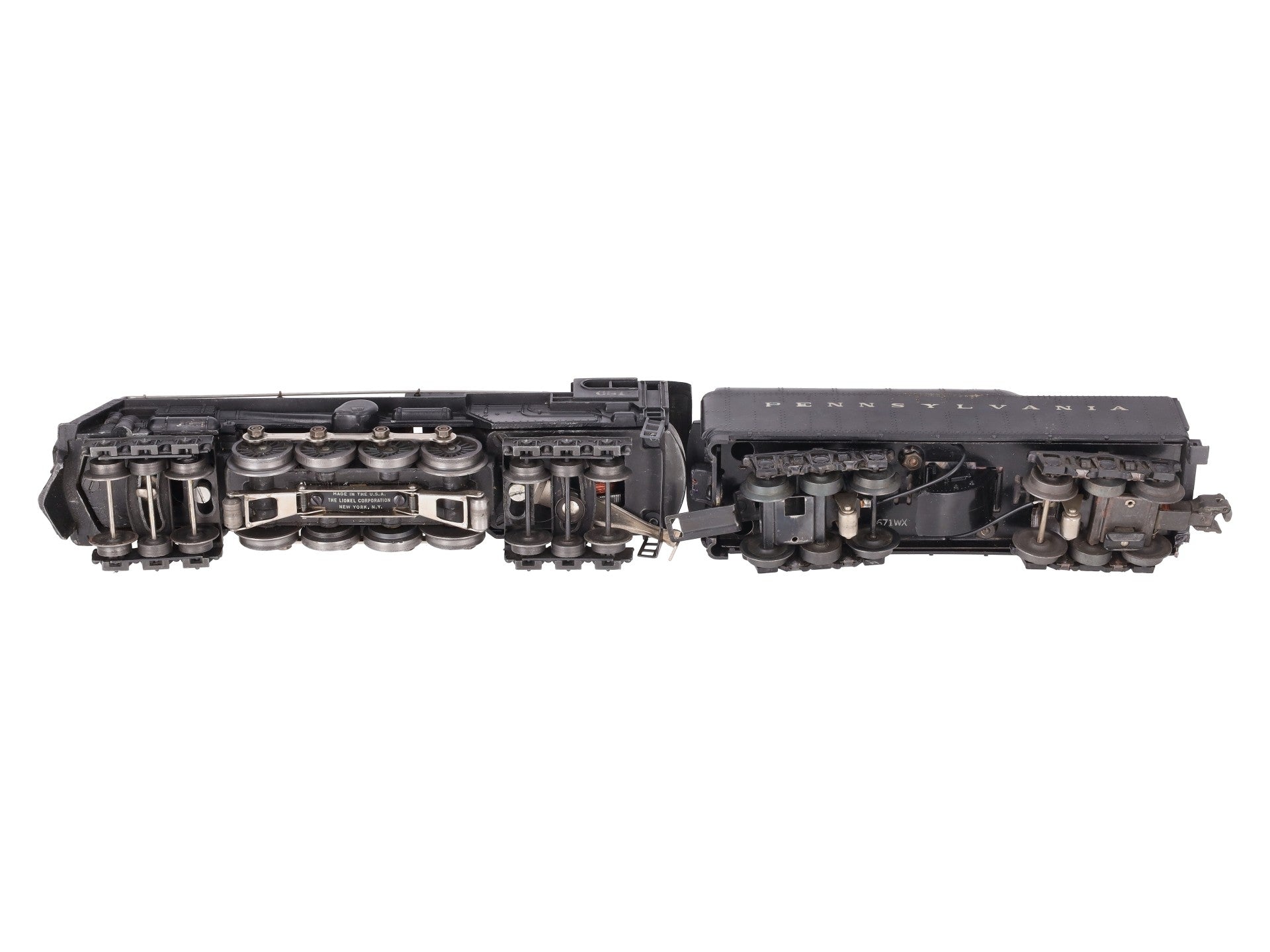 Lionel 681 Vintage O Die-Cast 6-8-6 S2 Steam Locomotive & 2671WX Tender VG