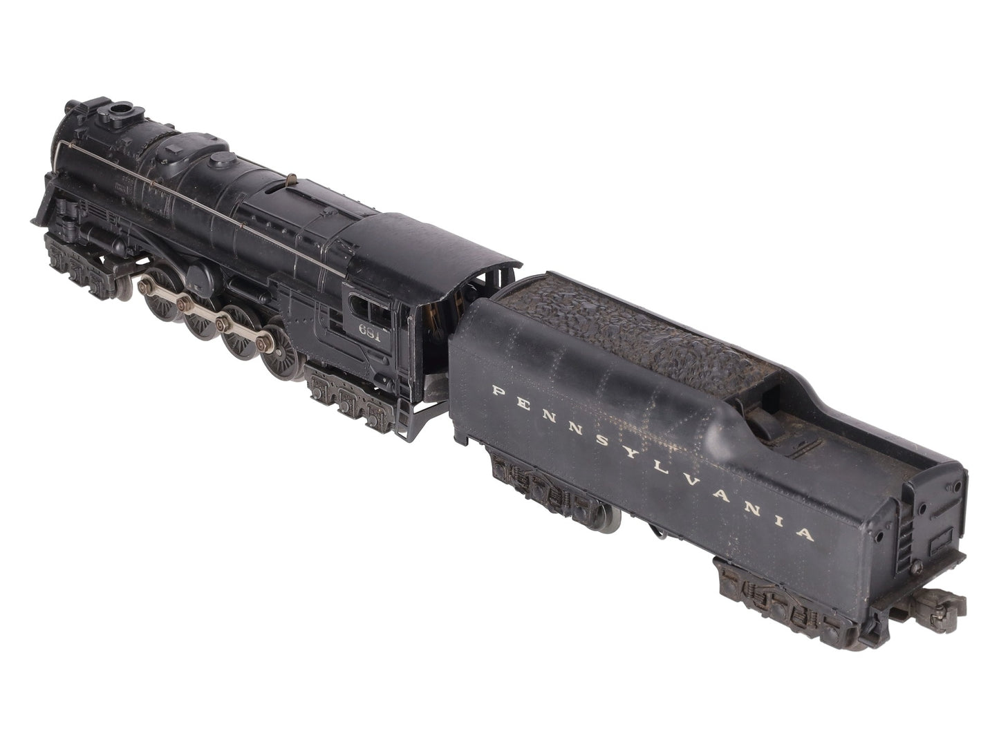 Lionel 681 Vintage O Die-Cast 6-8-6 S2 Steam Locomotive & 2671WX Tender VG