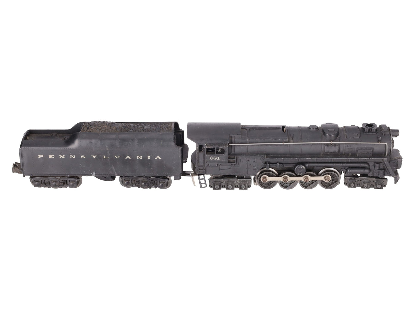 Lionel 681 Vintage O Die-Cast 6-8-6 S2 Steam Locomotive & 2671WX Tender VG