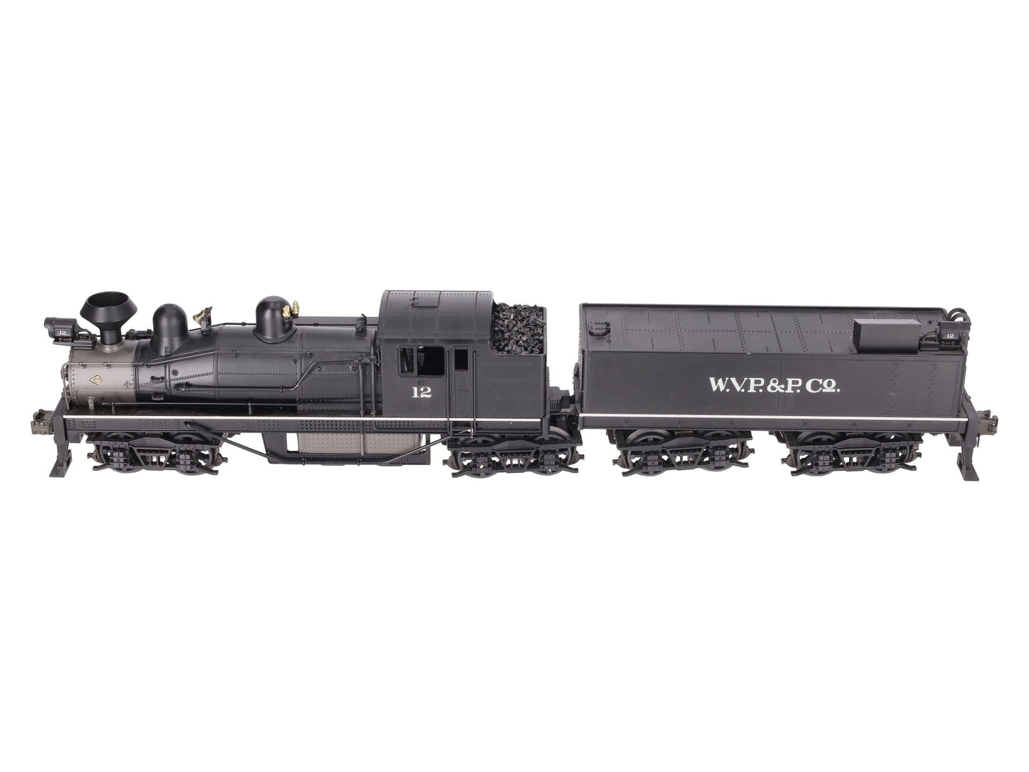 MTH 20-3023-1 O Gauge W.V.P&P Shay Steam Locomotive & Tender w/PS1 #12 EX/Box