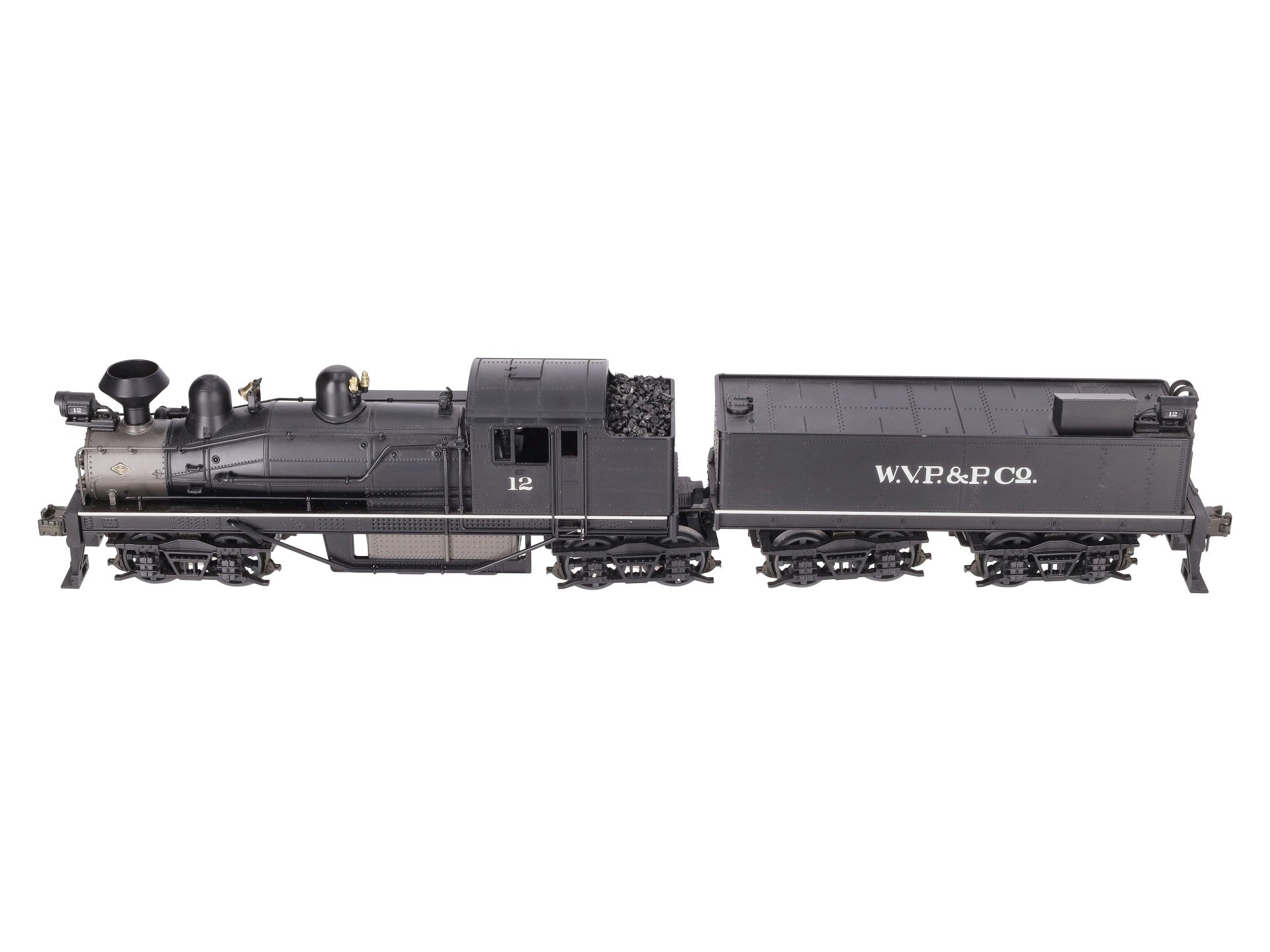 MTH 20-3023-1 O Gauge W.V.P&P Shay Steam Locomotive & Tender w/PS1 #12 EX/Box