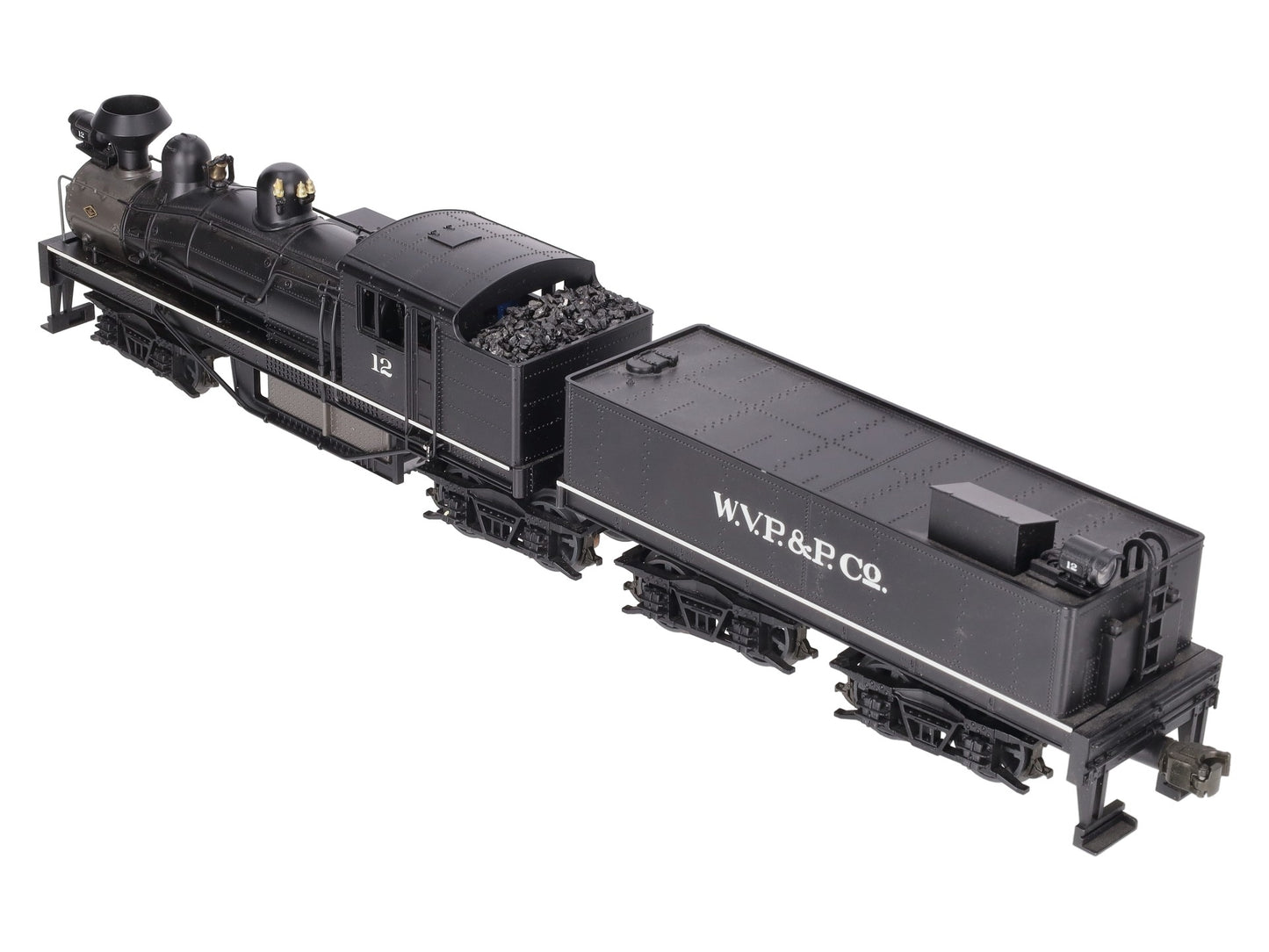 MTH 20-3023-1 O Gauge W.V.P&P Shay Steam Locomotive & Tender w/PS1 #12 EX/Box