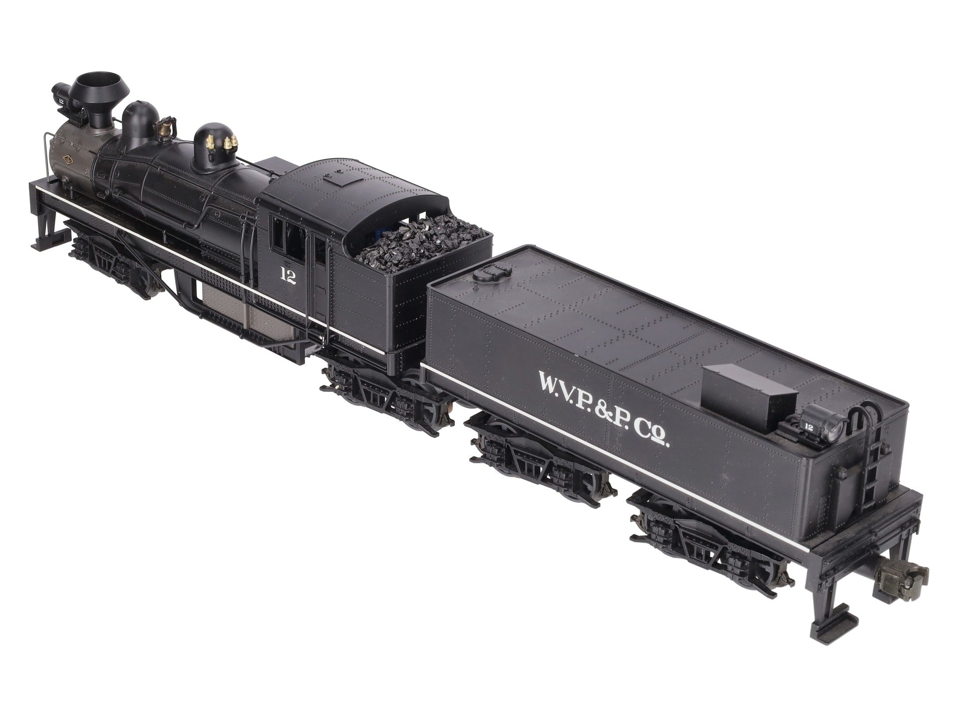 MTH 20-3023-1 O Gauge W.V.P&P Shay Steam Locomotive & Tender w/PS1 #12 EX/Box
