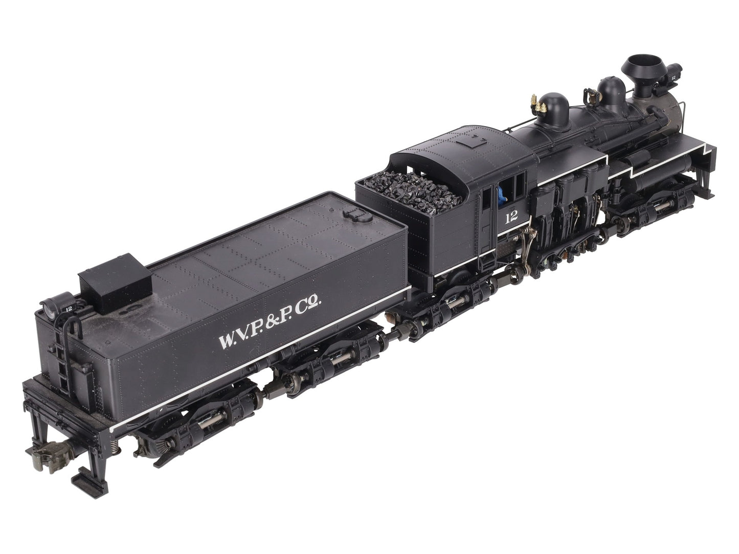 MTH 20-3023-1 O Gauge W.V.P&P Shay Steam Locomotive & Tender w/PS1 #12 EX/Box