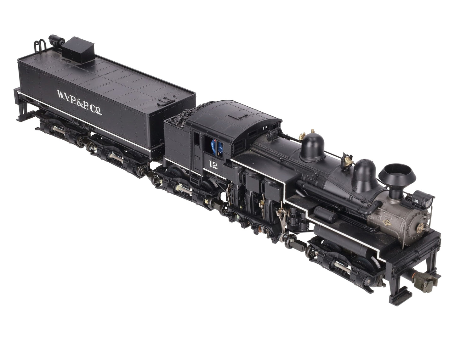 MTH 20-3023-1 O Gauge W.V.P&P Shay Steam Locomotive & Tender w/PS1 #12 EX/Box