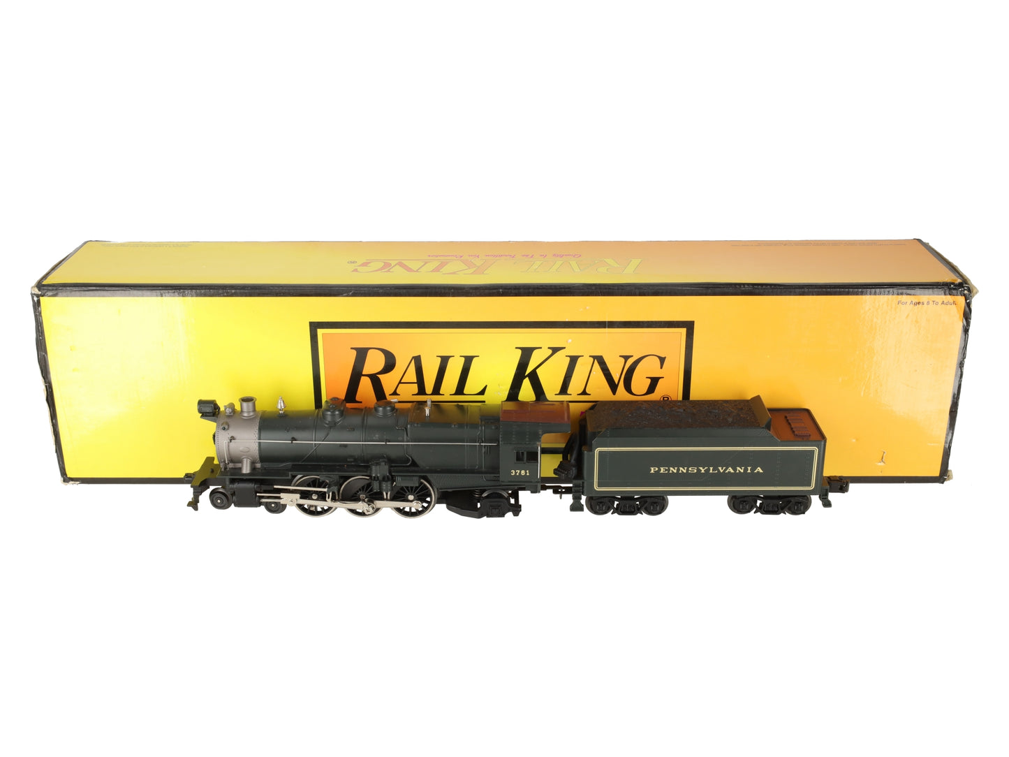 MTH 30-1162-1 O PRR 4-6-2 K-4 Pacific Steam Locomotive & Tender w/PS2 #3761 EX/Box