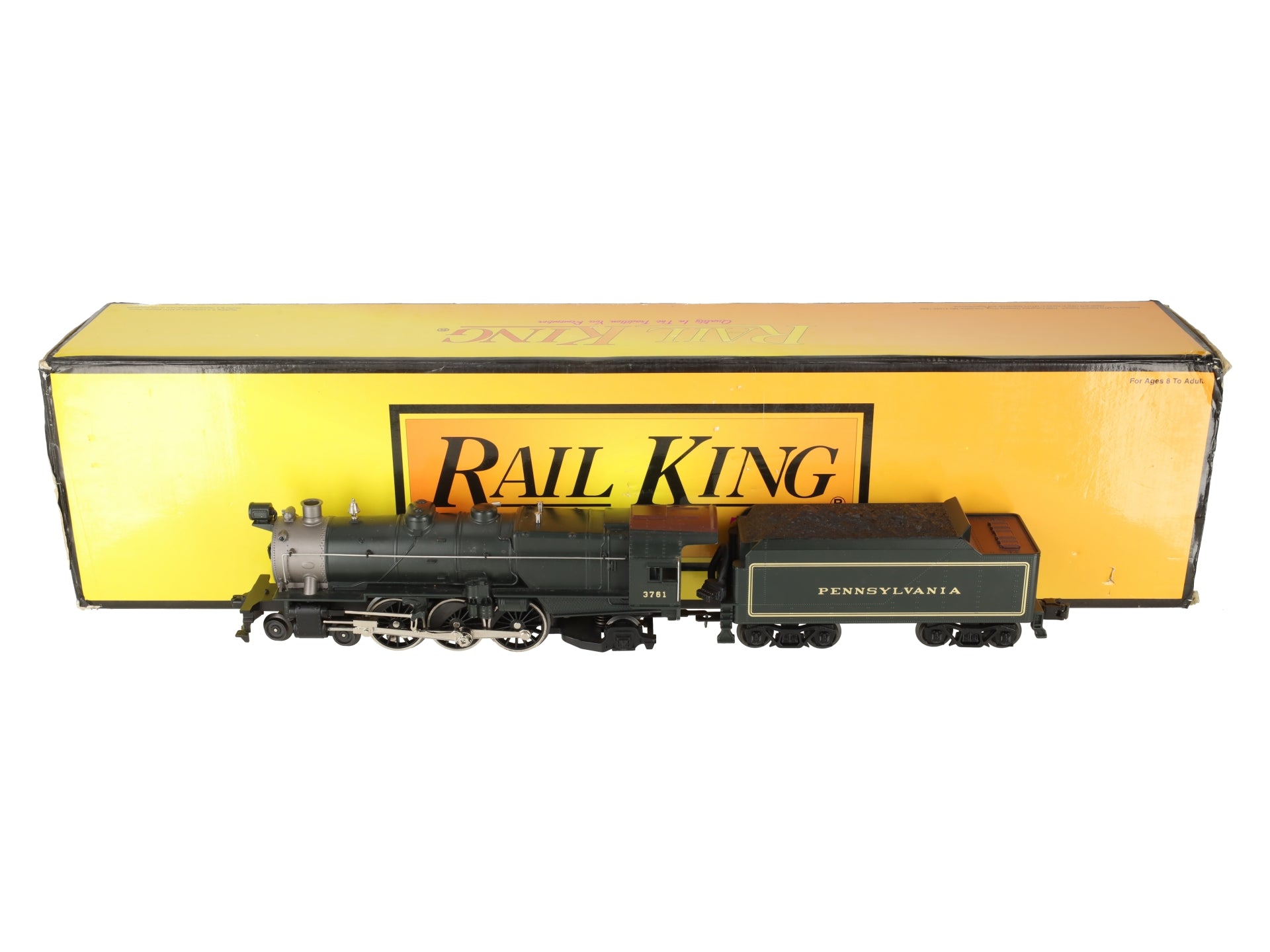 MTH 30-1162-1 O PRR 4-6-2 K-4 Pacific Steam Locomotive & Tender w/PS2 #3761 EX/Box