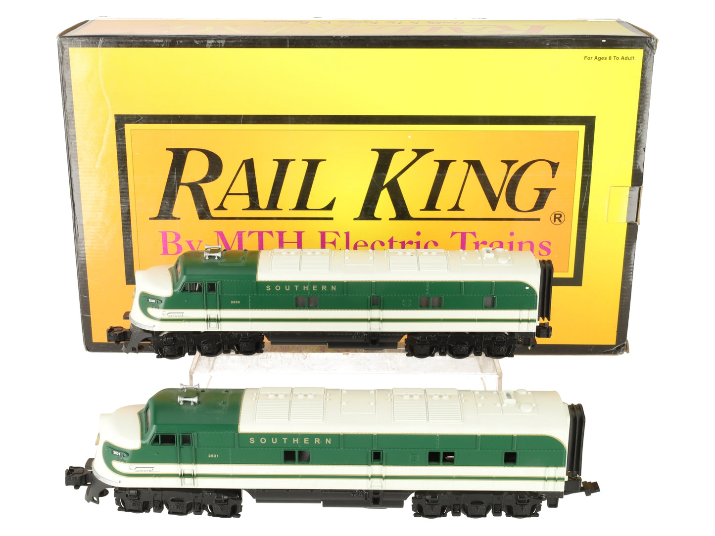 MTH 30-2340-0 O Gauge Southern E-3 AA Diesel Engine Set w/Loco-Sound #2530/2531 EX/Box