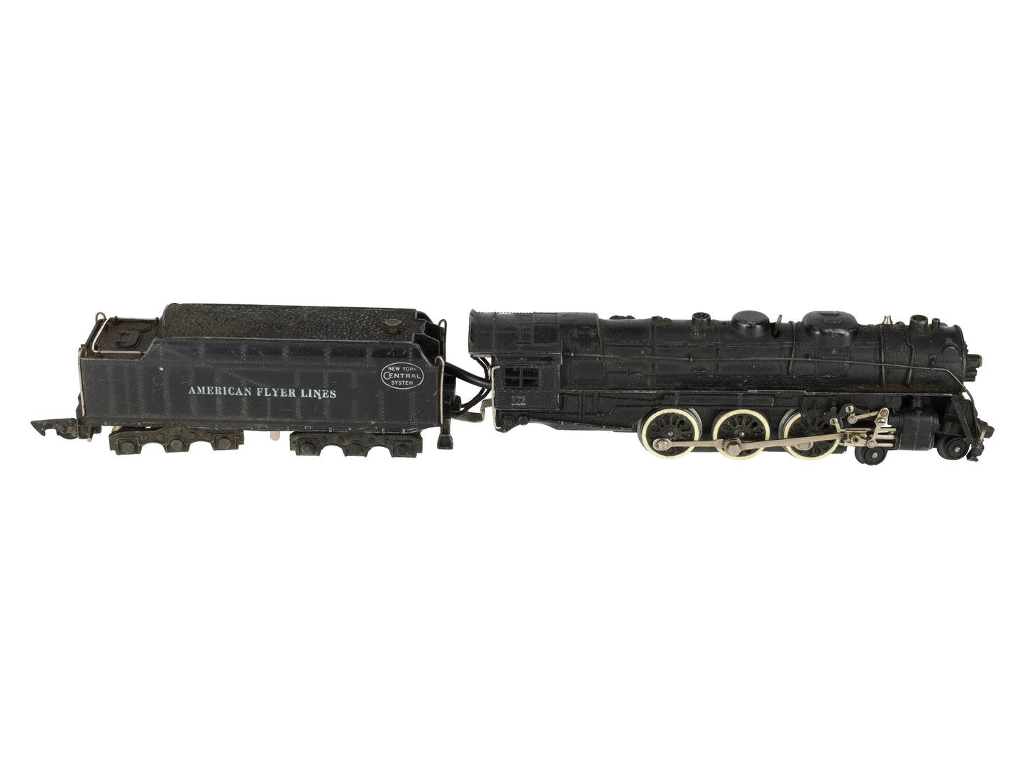 American Flyer 322 Vintage S NYC 4-6-4 Hudson Steam Locomotive & Tender VG