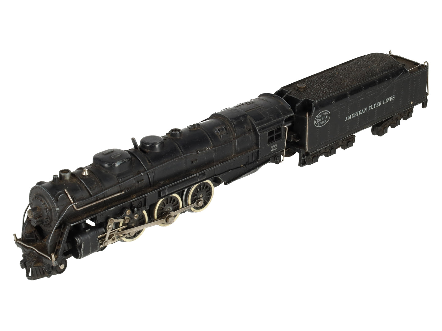 American Flyer 322 Vintage S NYC 4-6-4 Hudson Steam Locomotive & Tender VG