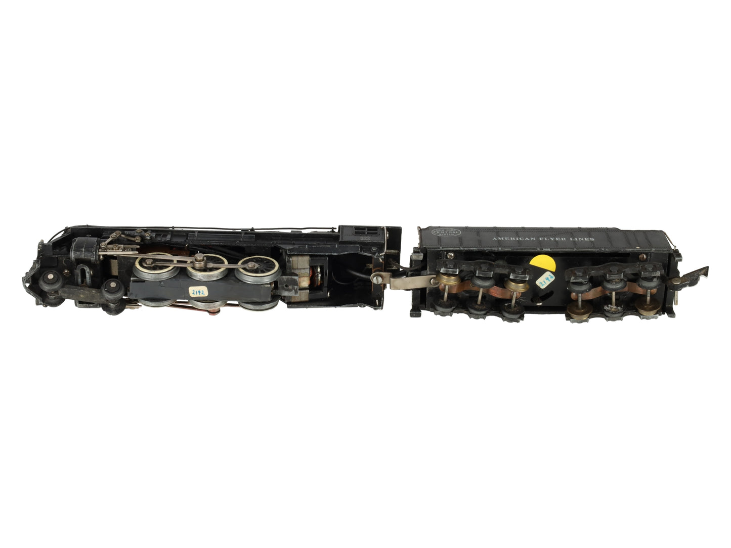 American Flyer 322 Vintage S NYC 4-6-4 Hudson Steam Locomotive & Tender VG