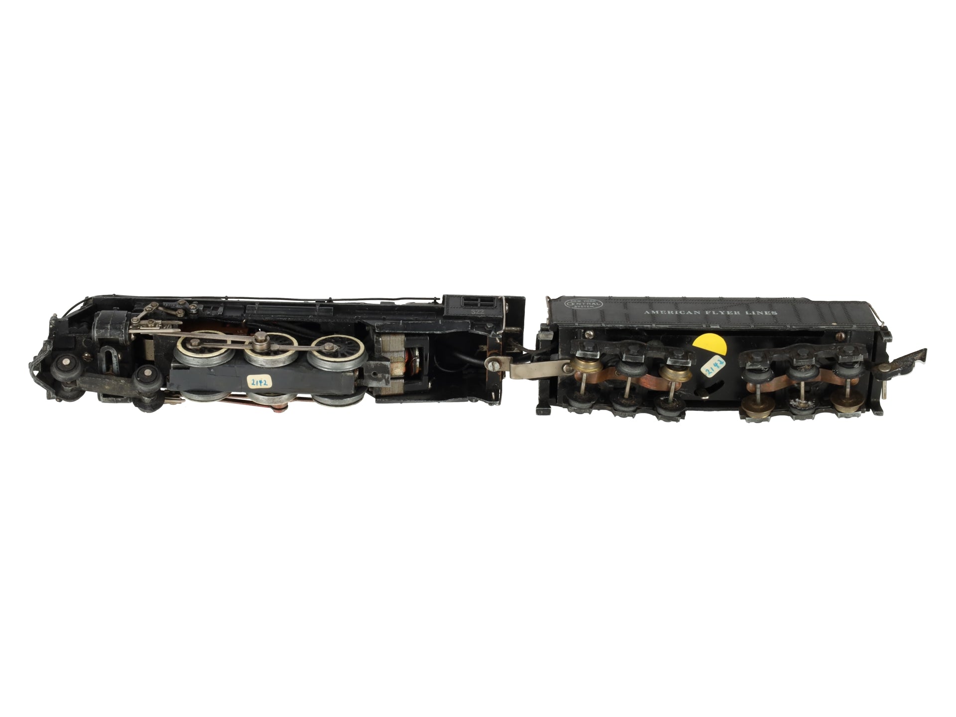American Flyer 322 Vintage S NYC 4-6-4 Hudson Steam Locomotive & Tender VG