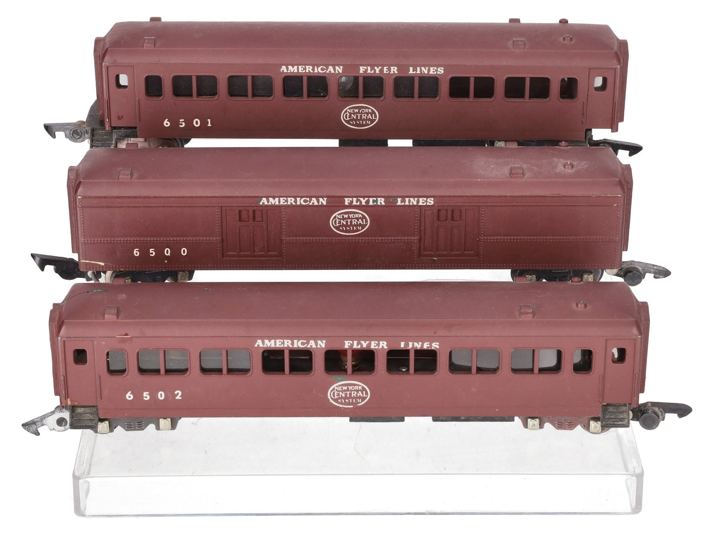 American Flyer Vintage S Custom NYC Passenger Cars # 6501, 6500 & 6502 [3] VG