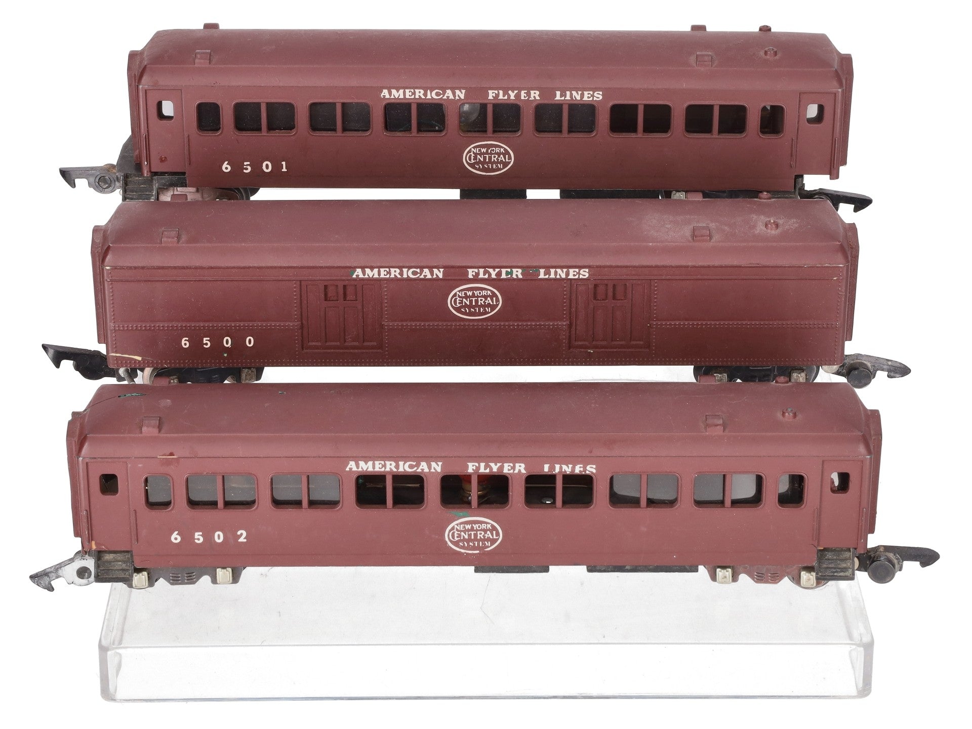 American Flyer Vintage S Custom NYC Passenger Cars # 6501, 6500 & 6502 [3] VG