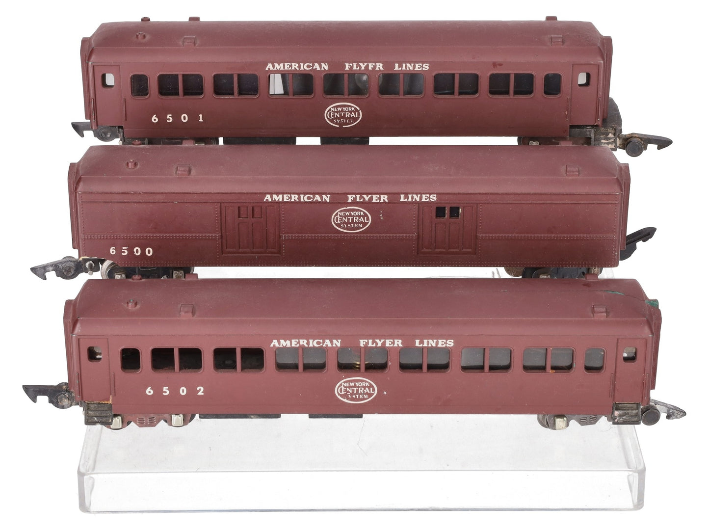 American Flyer Vintage S Custom NYC Passenger Cars # 6501, 6500 & 6502 [3] VG
