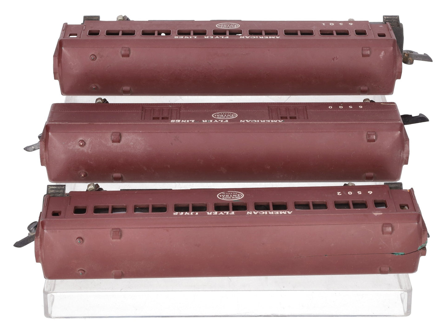 American Flyer Vintage S Custom NYC Passenger Cars # 6501, 6500 & 6502 [3] VG