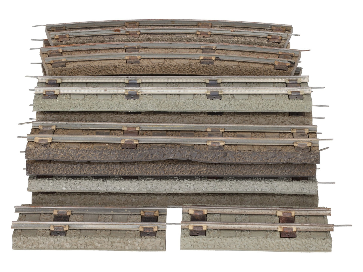 American Flyer Vintage S Straight & Curved Roadbed w/ Track # 727 & 726 [20] VG