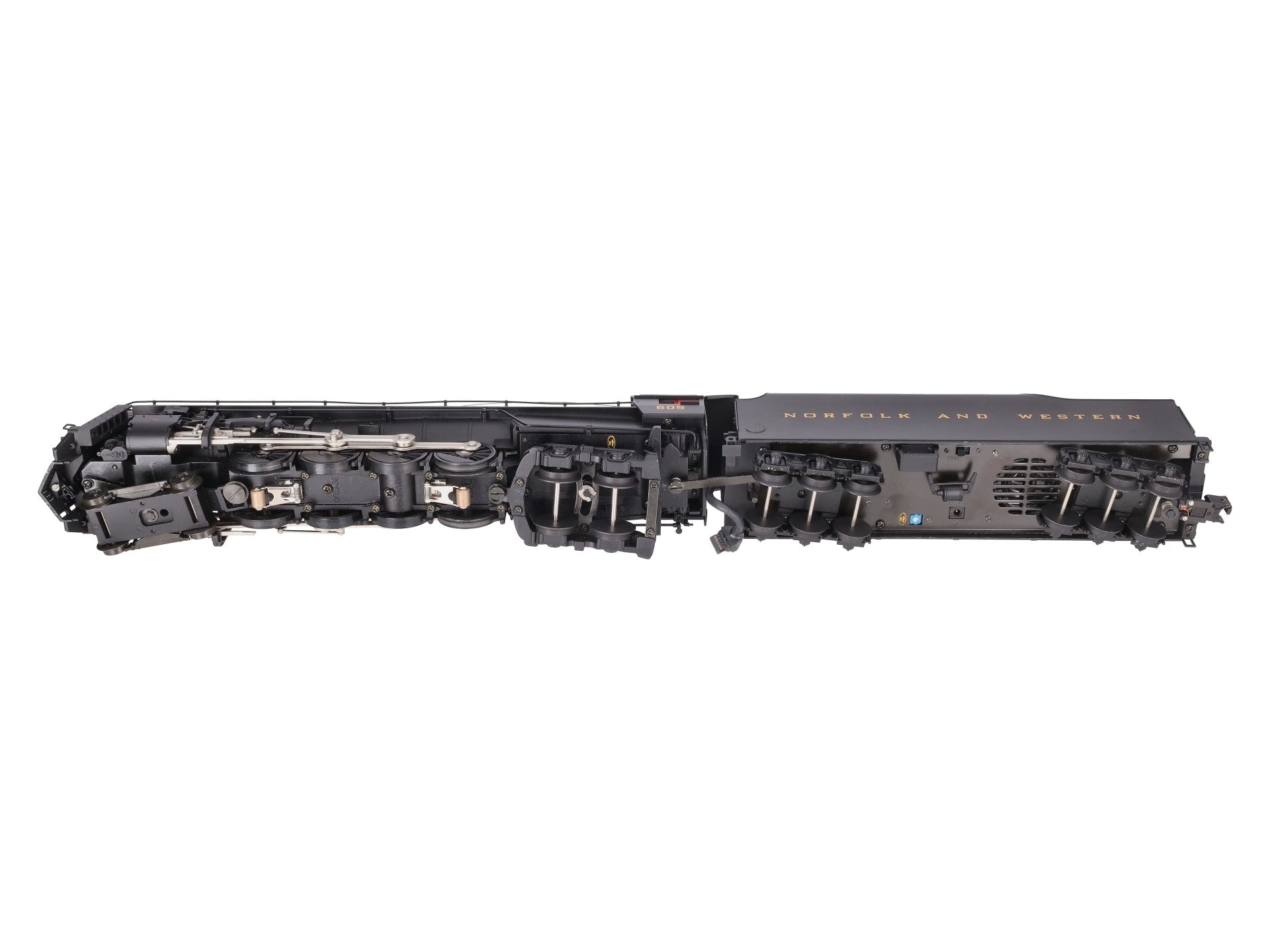 MTH 20-3058-1 N&W 4-8-4 Unshrouded J-Class Steam Loco & Tender #605 with PS2 EX/Box