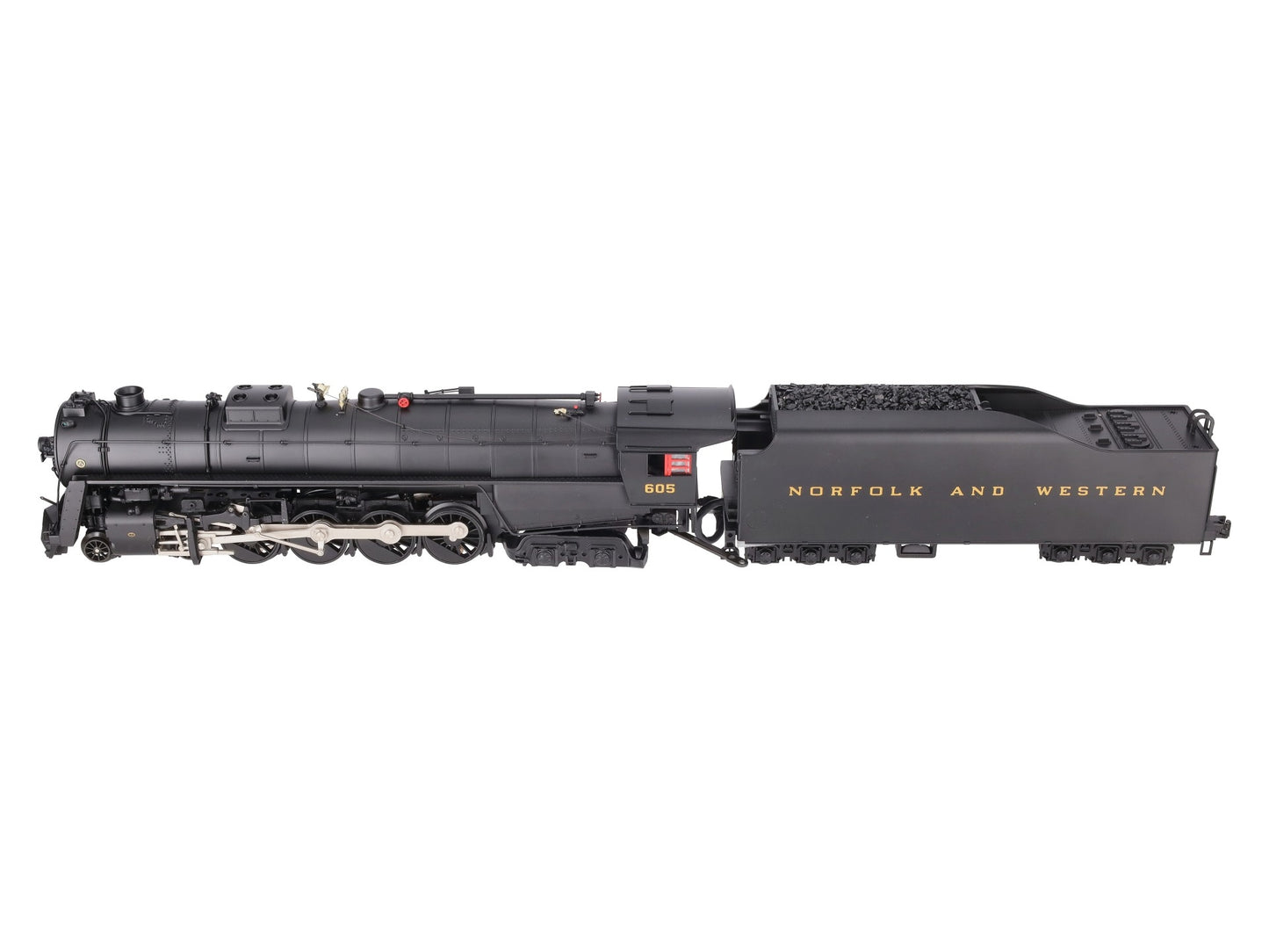 MTH 20-3058-1 N&W 4-8-4 Unshrouded J-Class Steam Loco & Tender #605 with PS2 EX/Box