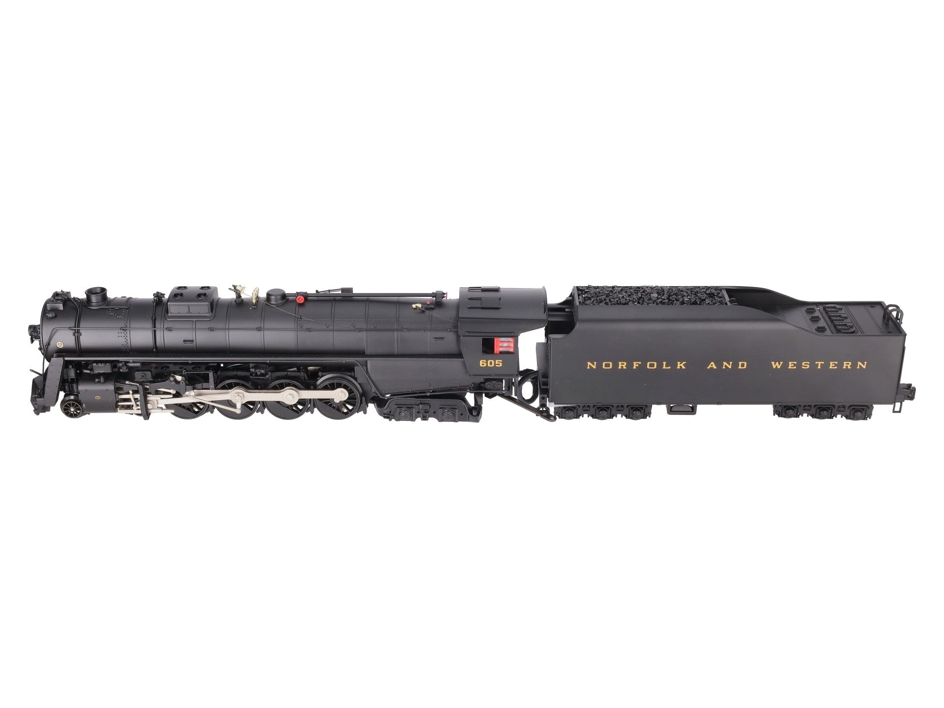 MTH 20-3058-1 N&W 4-8-4 Unshrouded J-Class Steam Loco & Tender #605 with PS2 EX/Box