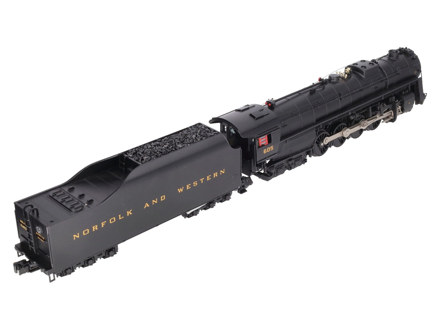 MTH 20-3058-1 N&W 4-8-4 Unshrouded J-Class Steam Loco & Tender #605 with PS2 EX/Box